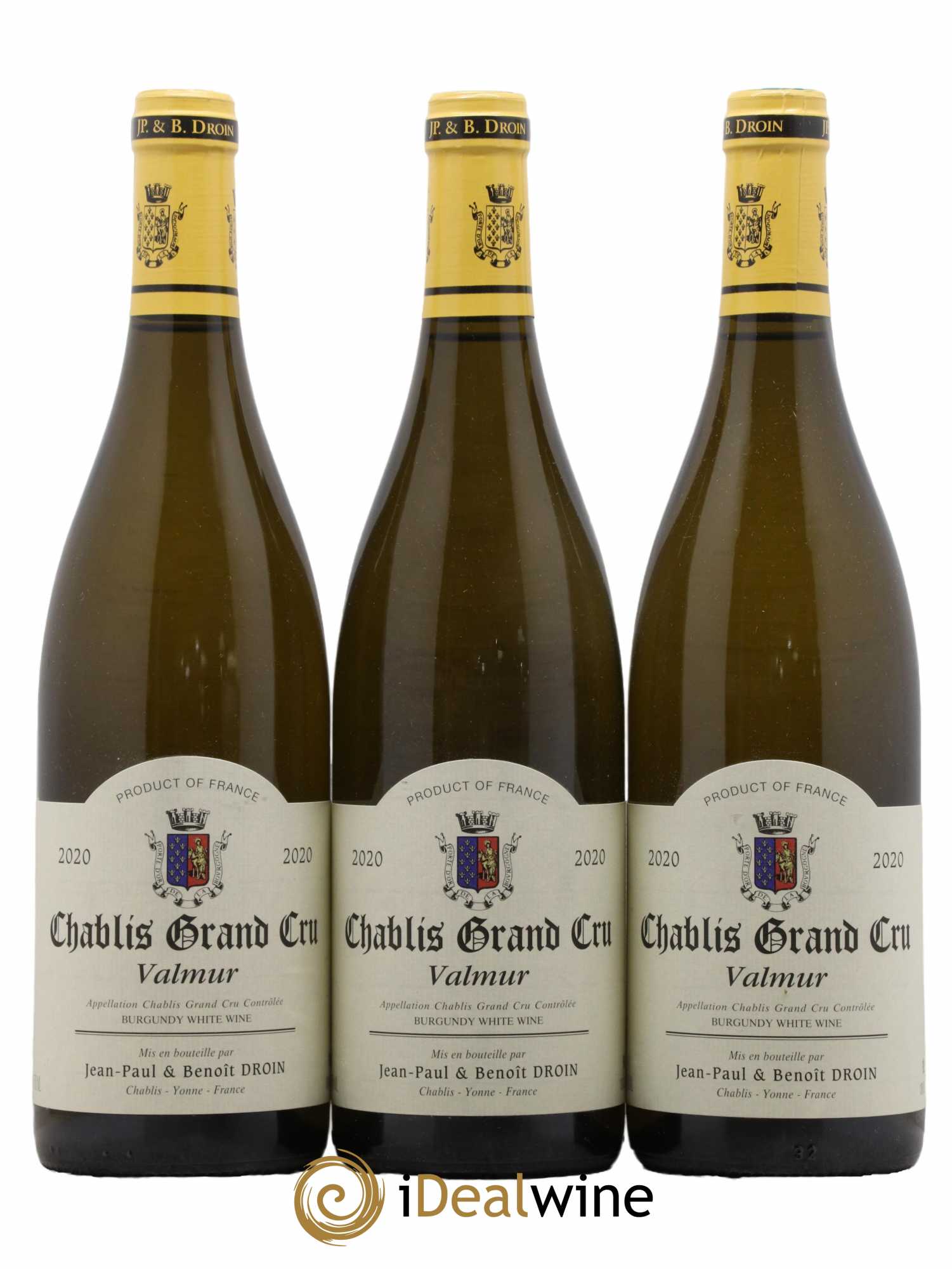Chablis Grand Cru Valmur Jean-Paul & Benoît Droin (Domaine) 2020 - Lot de 3 bouteilles - 0