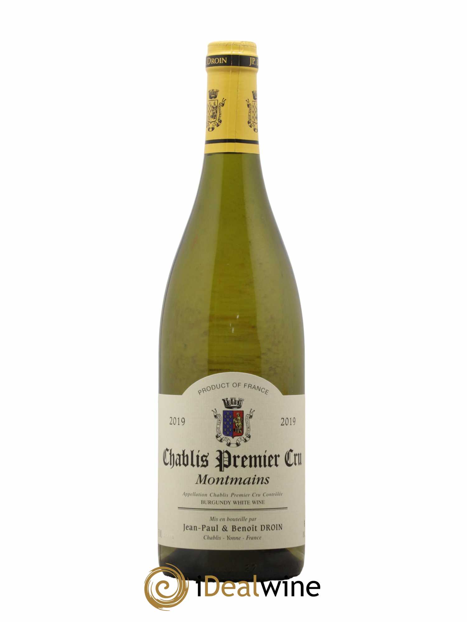Chablis 1er Cru Montmains Jean-Paul & Benoît Droin (Domaine) 2019 - Lot de 1 bouteille - 0