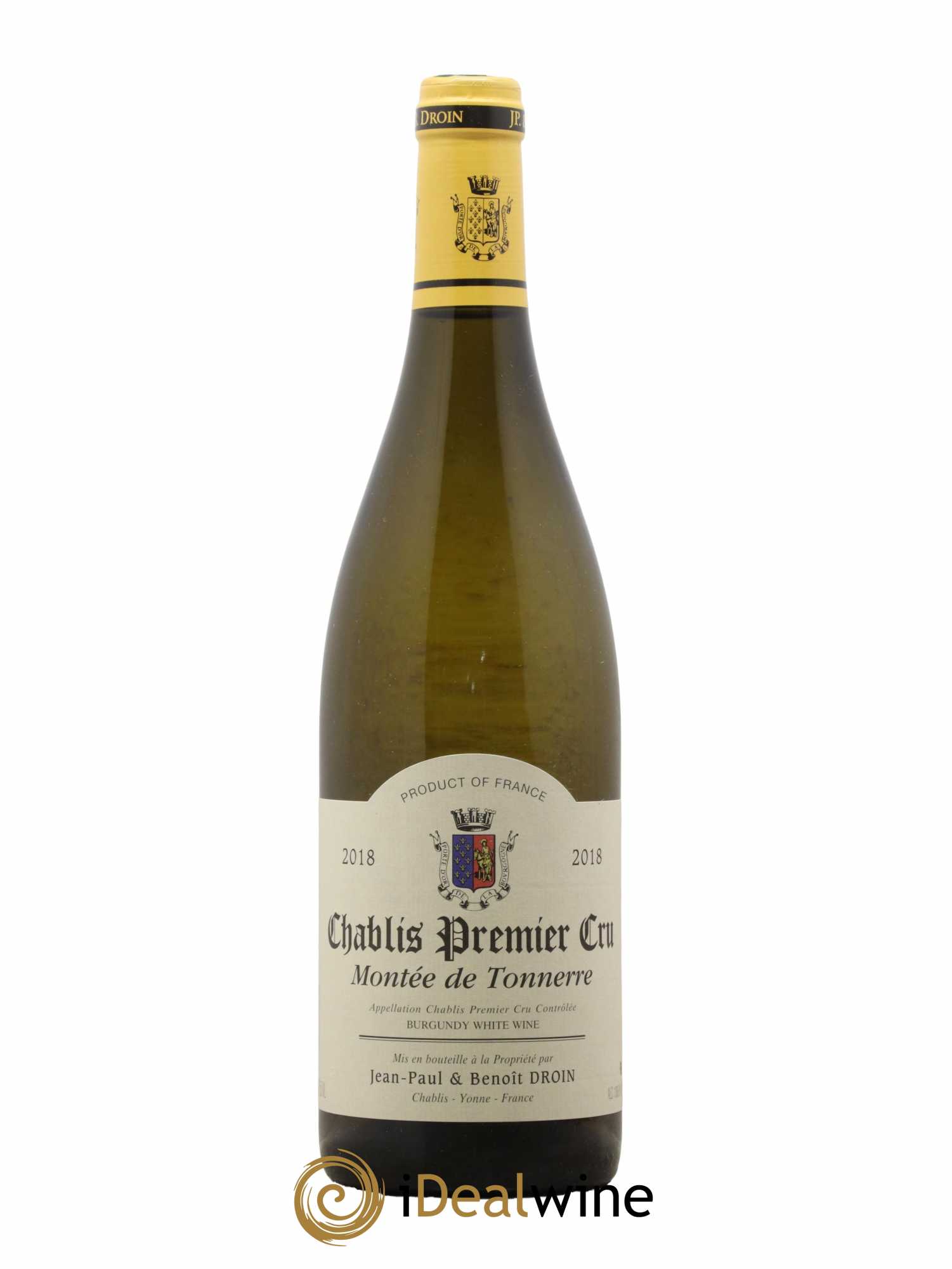 Chablis 1er Cru Montée de Tonnerre Jean-Paul & Benoît Droin (Domaine) 2018 - Lot de 1 bouteille - 0