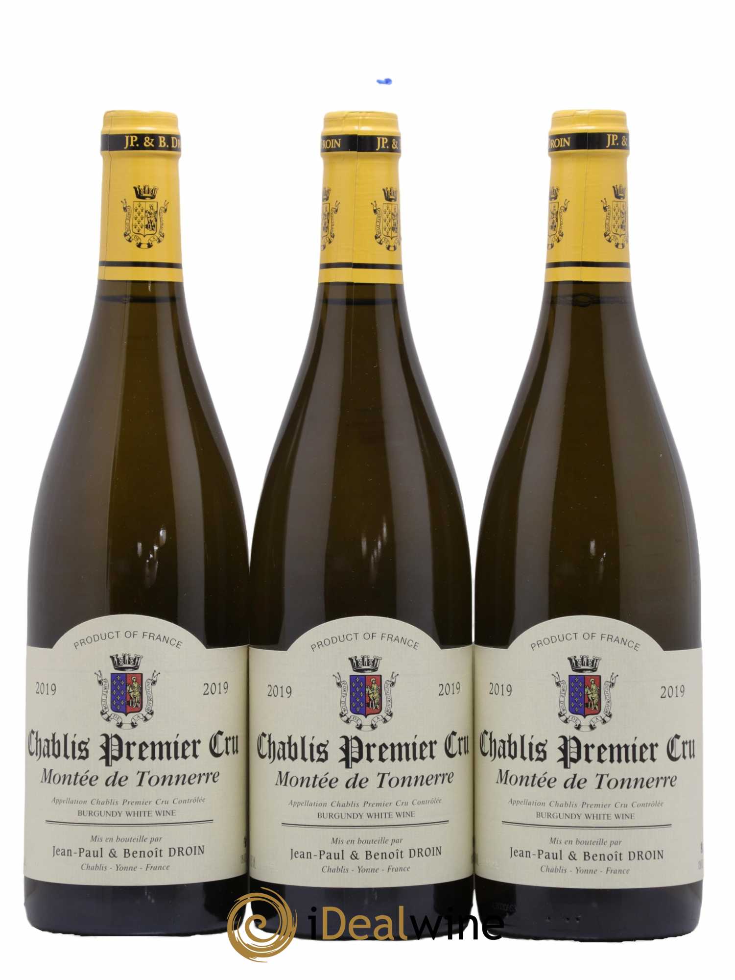 Chablis 1er Cru Montée de Tonnerre Jean-Paul & Benoît Droin (Domaine) 2019 - Lot de 3 bouteilles - 0
