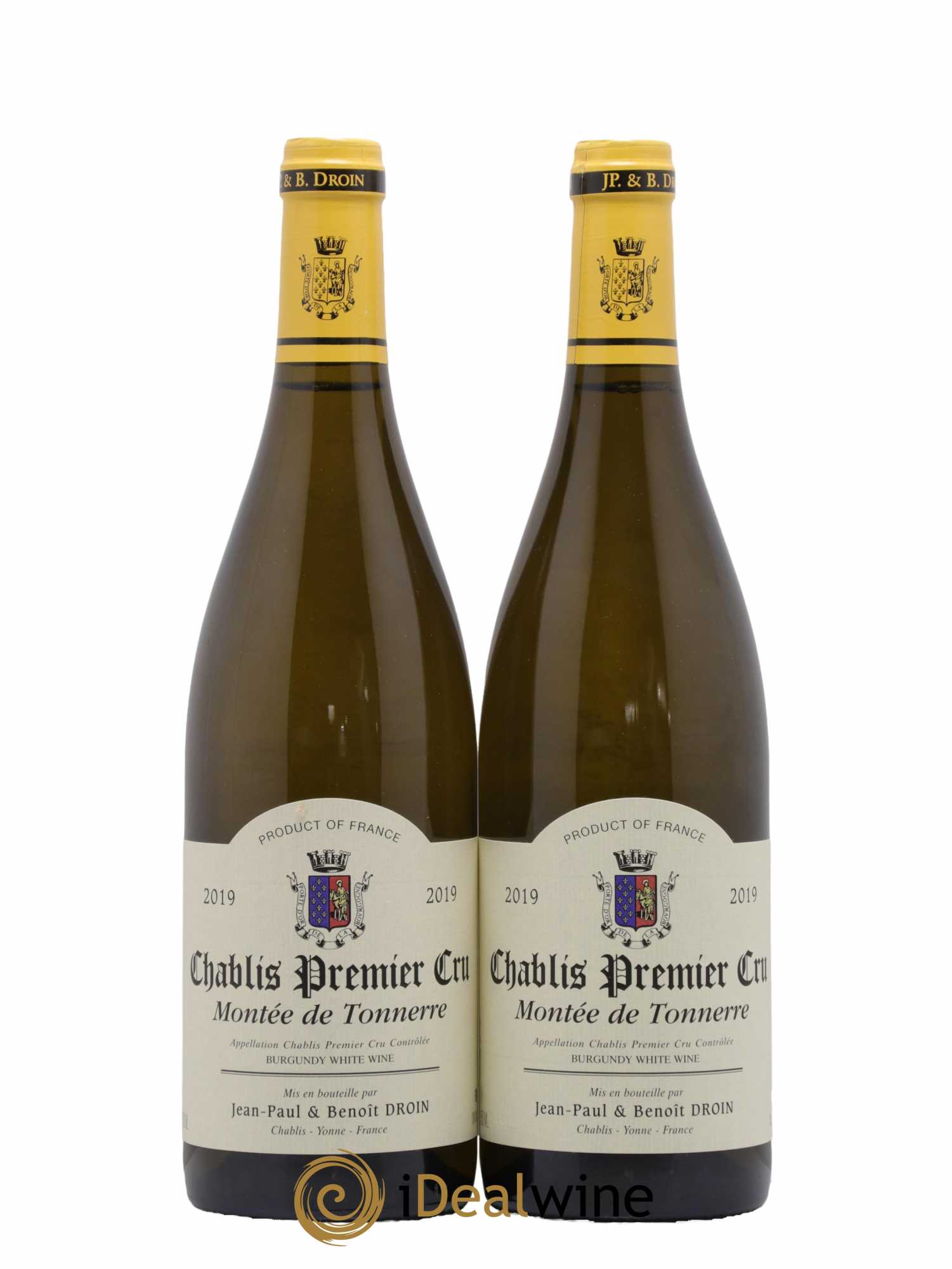 Chablis 1er Cru Montée de Tonnerre Jean-Paul & Benoît Droin (Domaine) 2019 - Lot de 2 bouteilles - 0
