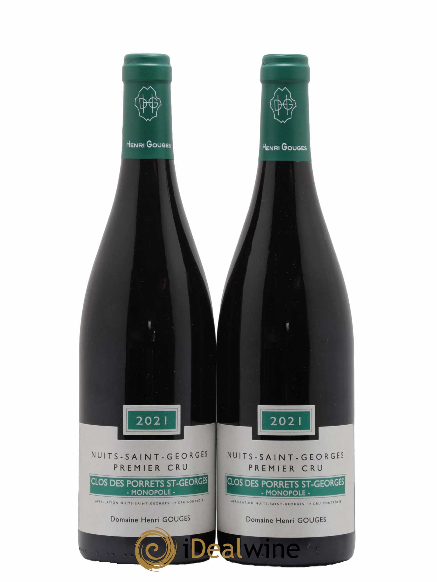 Nuits-Saint-Georges 1er Cru Clos des Porrets St Georges Henri Gouges 2021 - Lot de 2 bouteilles - 0