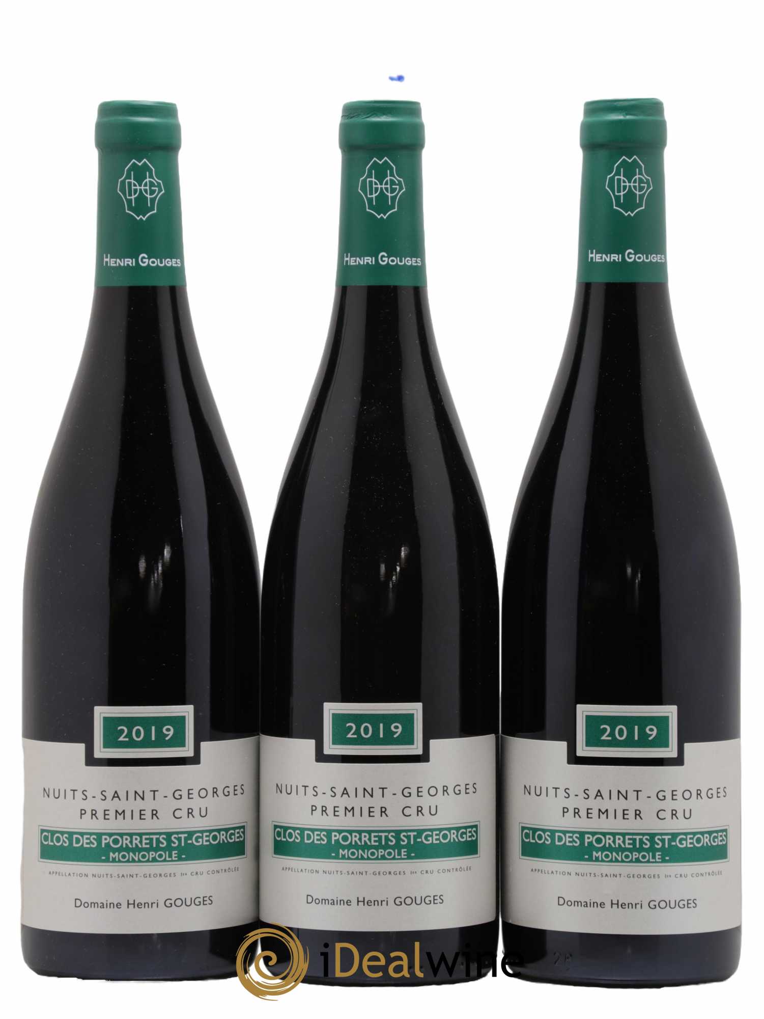 Nuits-Saint-Georges 1er Cru Clos des Porrets St Georges Henri Gouges 2019 - Lot de 3 bouteilles - 0