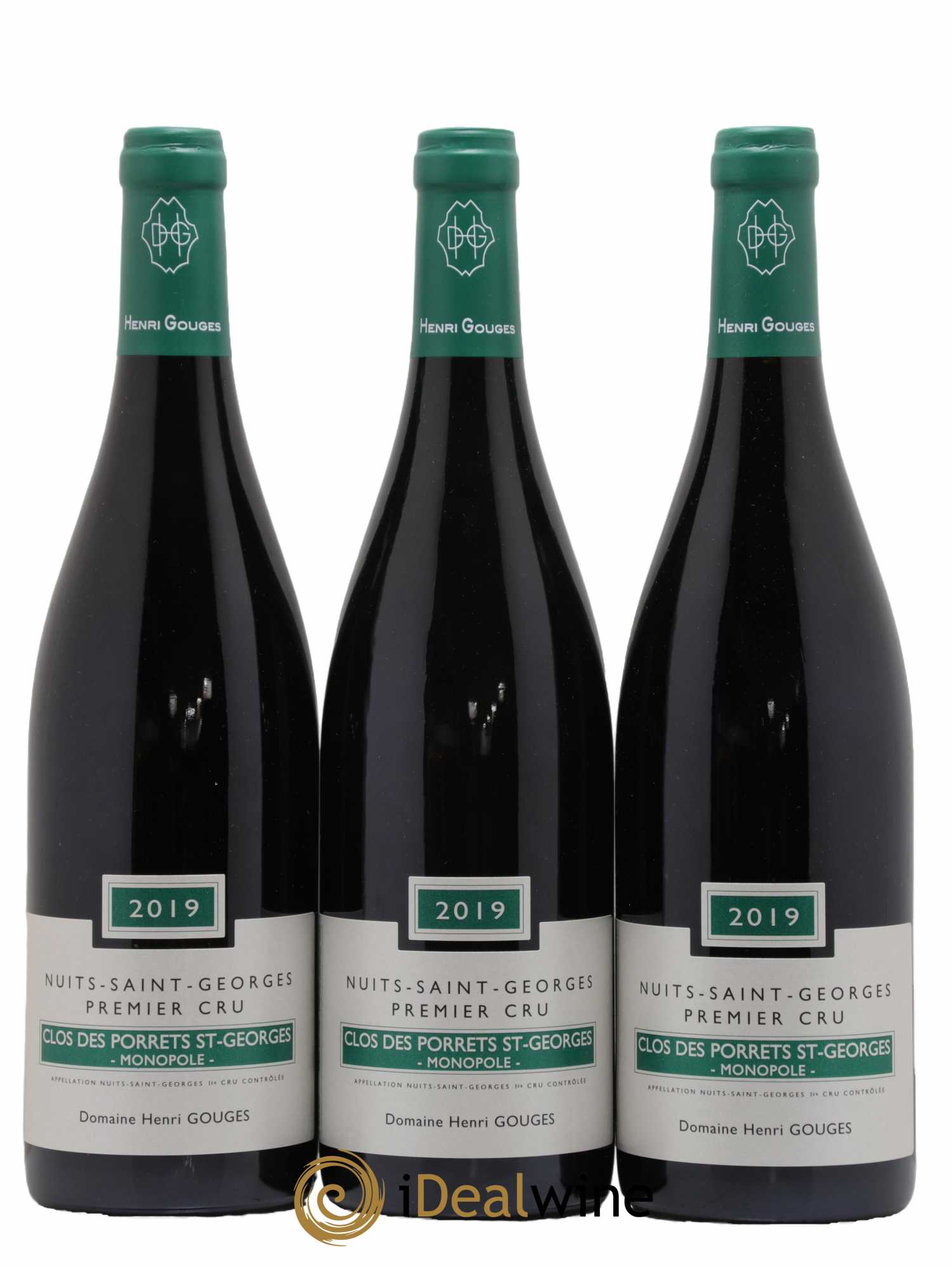 Nuits-Saint-Georges 1er Cru Clos des Porrets St Georges Henri Gouges 2019 - Lot de 3 bouteilles - 0