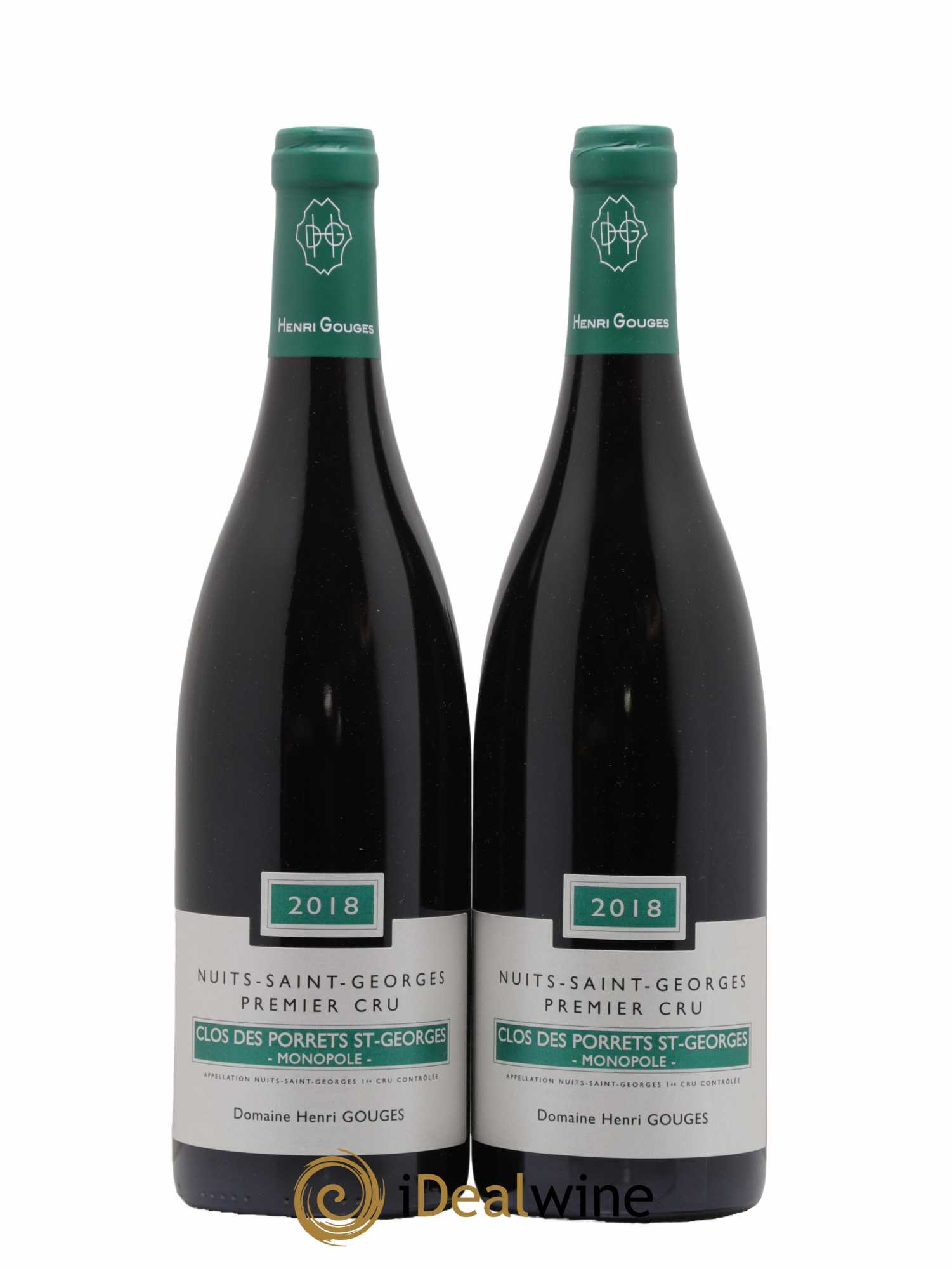 Nuits-Saint-Georges 1er Cru Clos des Porrets St Georges Henri Gouges 2018 - Lot de 2 bouteilles - 0