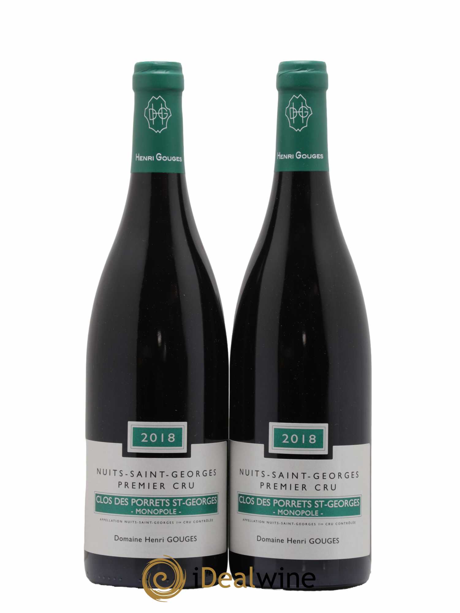 Nuits-Saint-Georges 1er Cru Clos des Porrets St Georges Henri Gouges 2018 - Lot de 2 bouteilles - 0