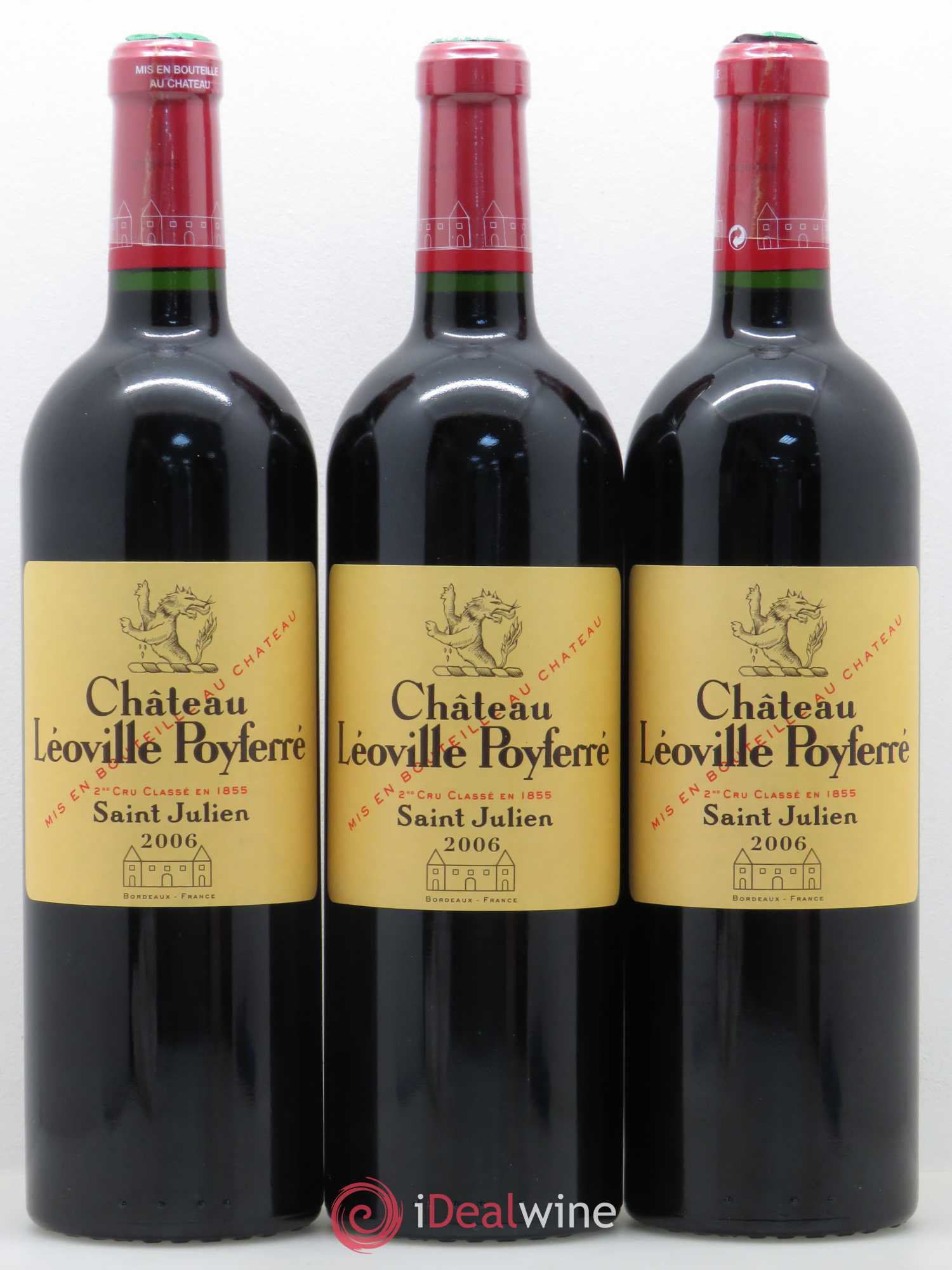 Château Léoville Poyferré 2ème Grand Cru Classé 2006 - Lot de 3 bouteilles - 0