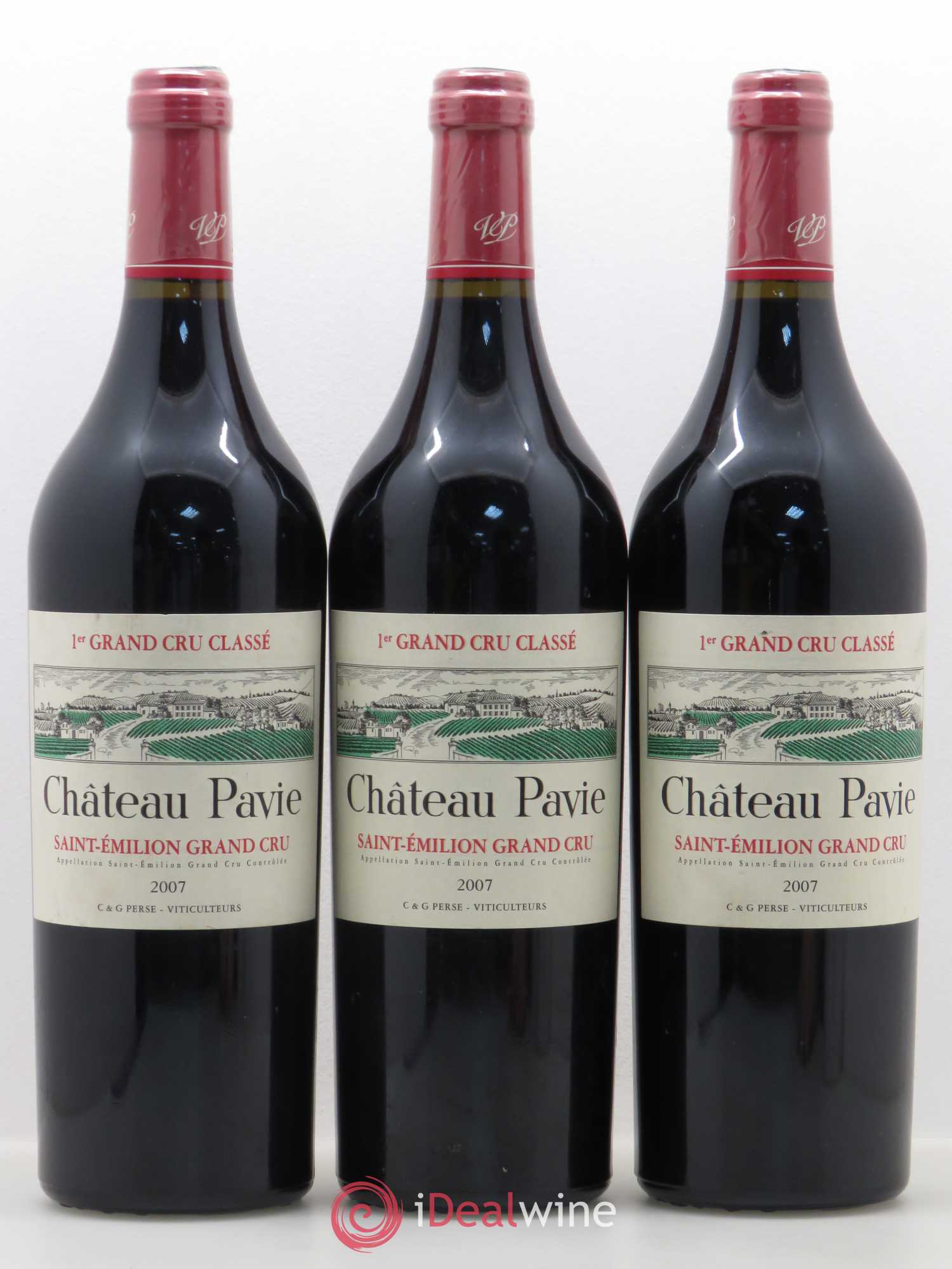 Château Pavie 1er Grand Cru Classé A 2007 - Lot de 3 bouteilles - 0