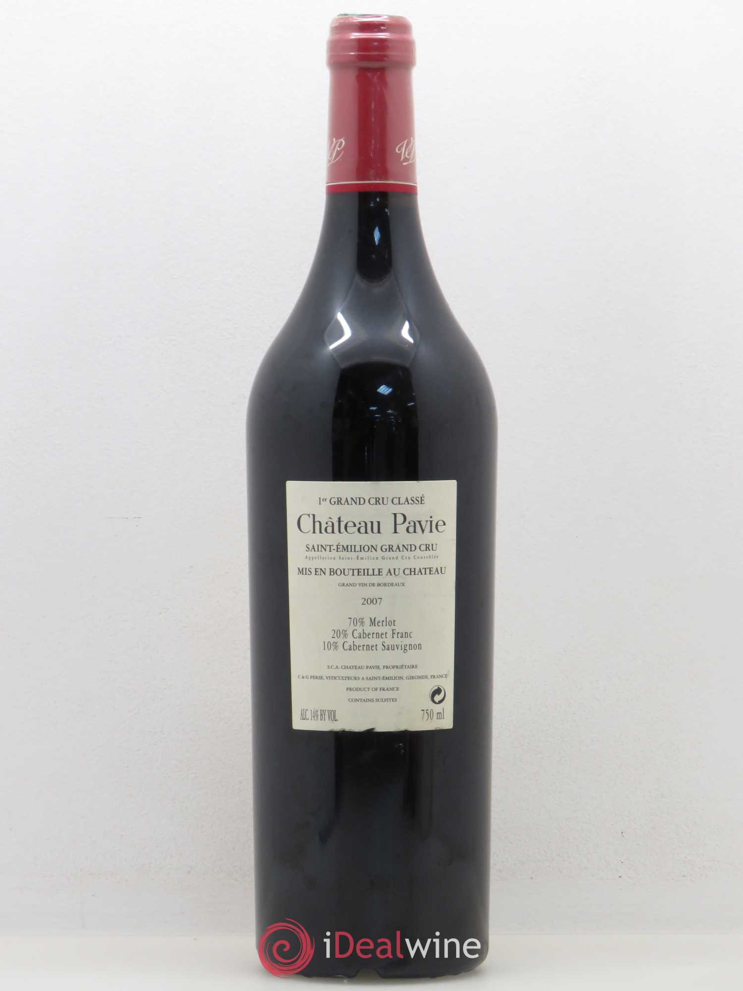 Château Pavie 1er Grand Cru Classé A 2007 - Lot de 1 bouteille - 1