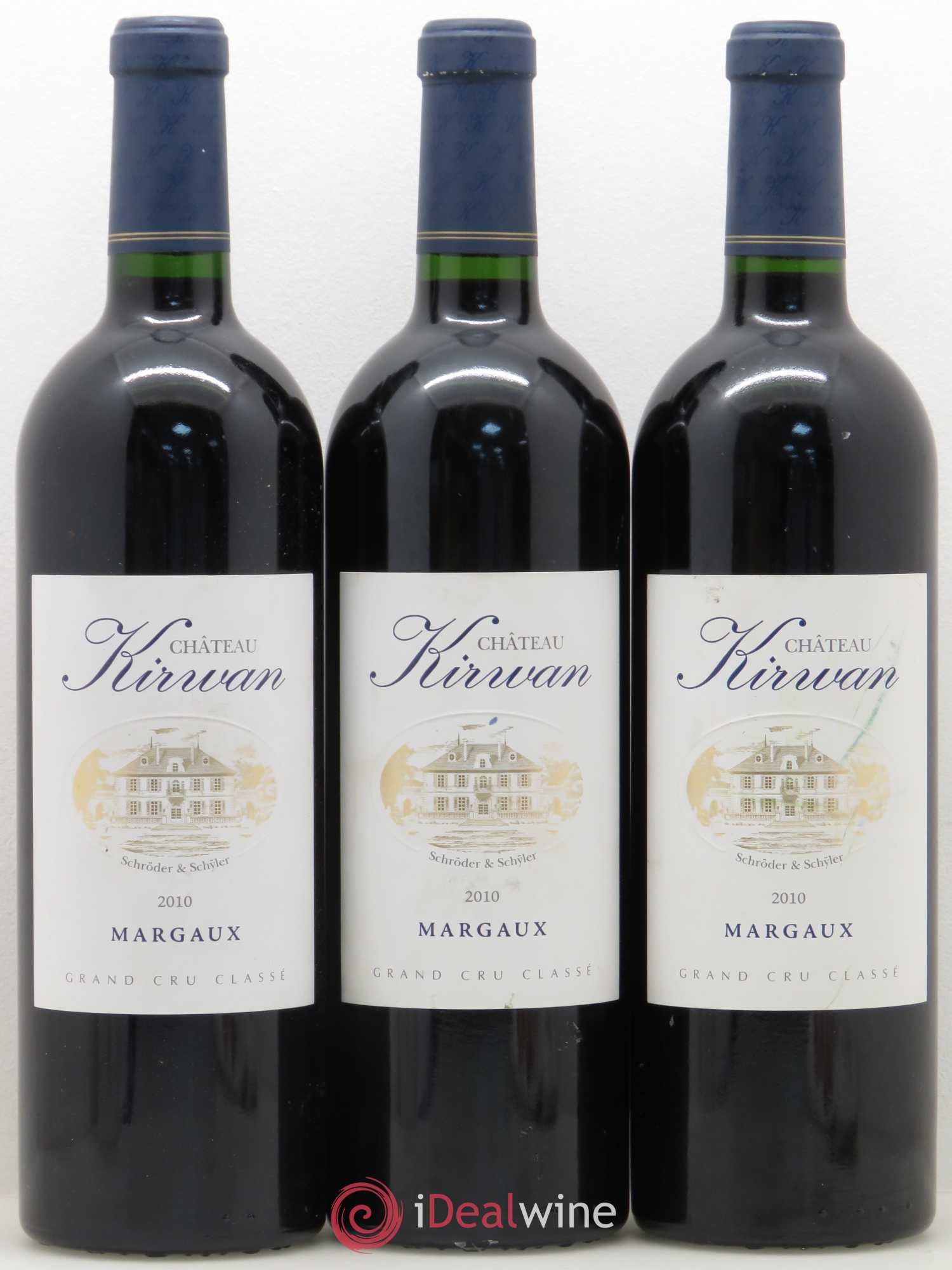 Château Kirwan 3ème Grand Cru Classé 2010 - Lot de 3 bouteilles - 0