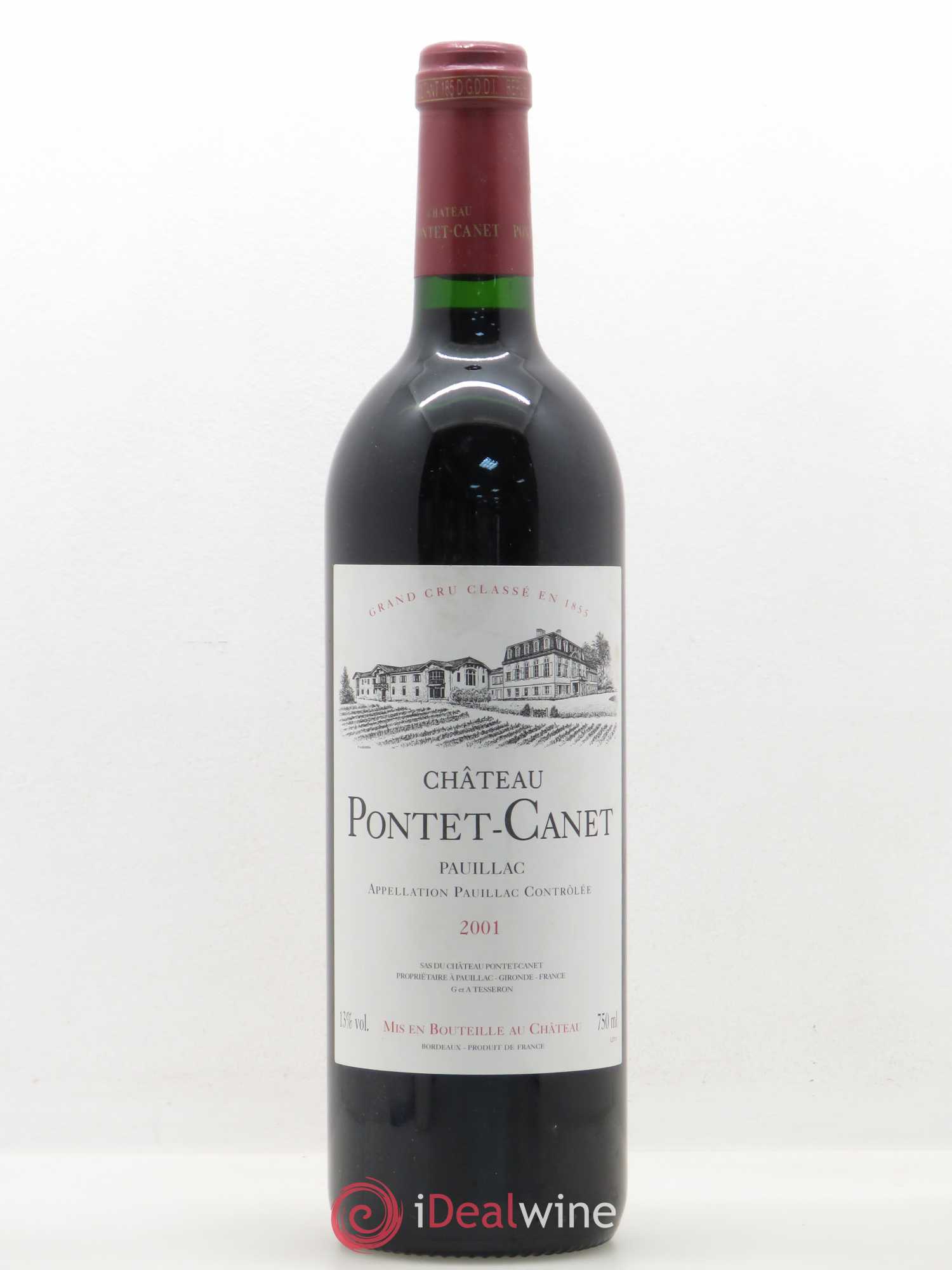 Château Pontet Canet 5ème Grand Cru Classé 2001 - Lot de 1 bouteille - 0