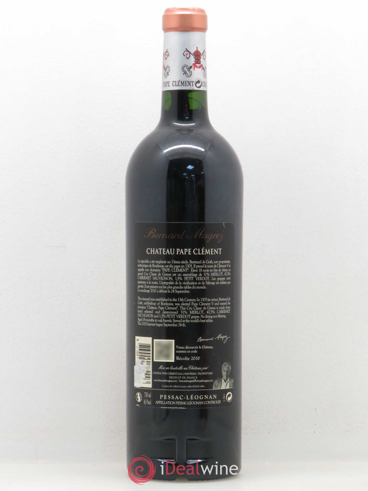 Château Pape Clément Cru Classé de Graves 2010 - Lot de 1 bouteille - 1