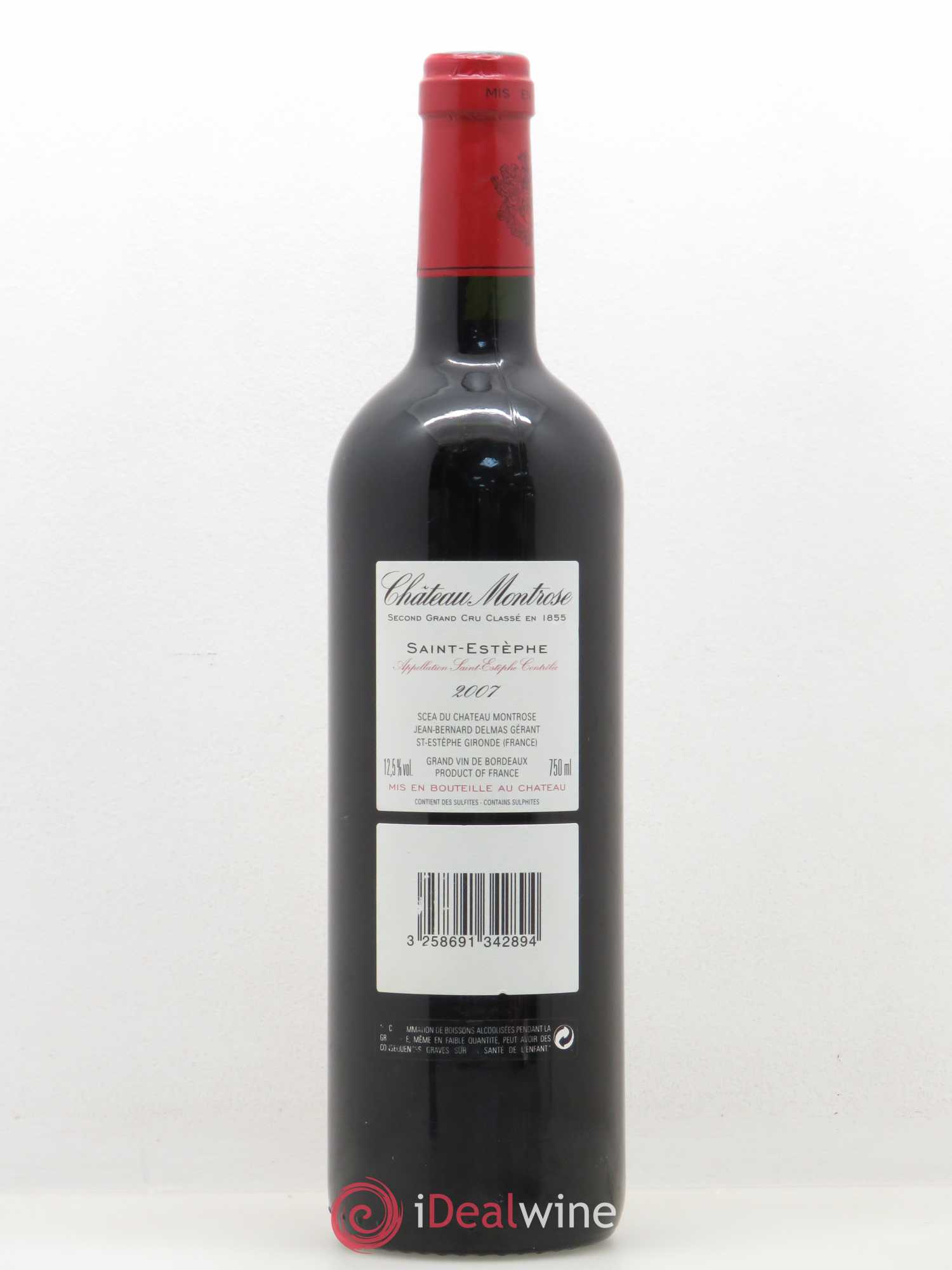 Château Montrose 2ème Grand Cru Classé 2007 - Lot de 1 bouteille - 1