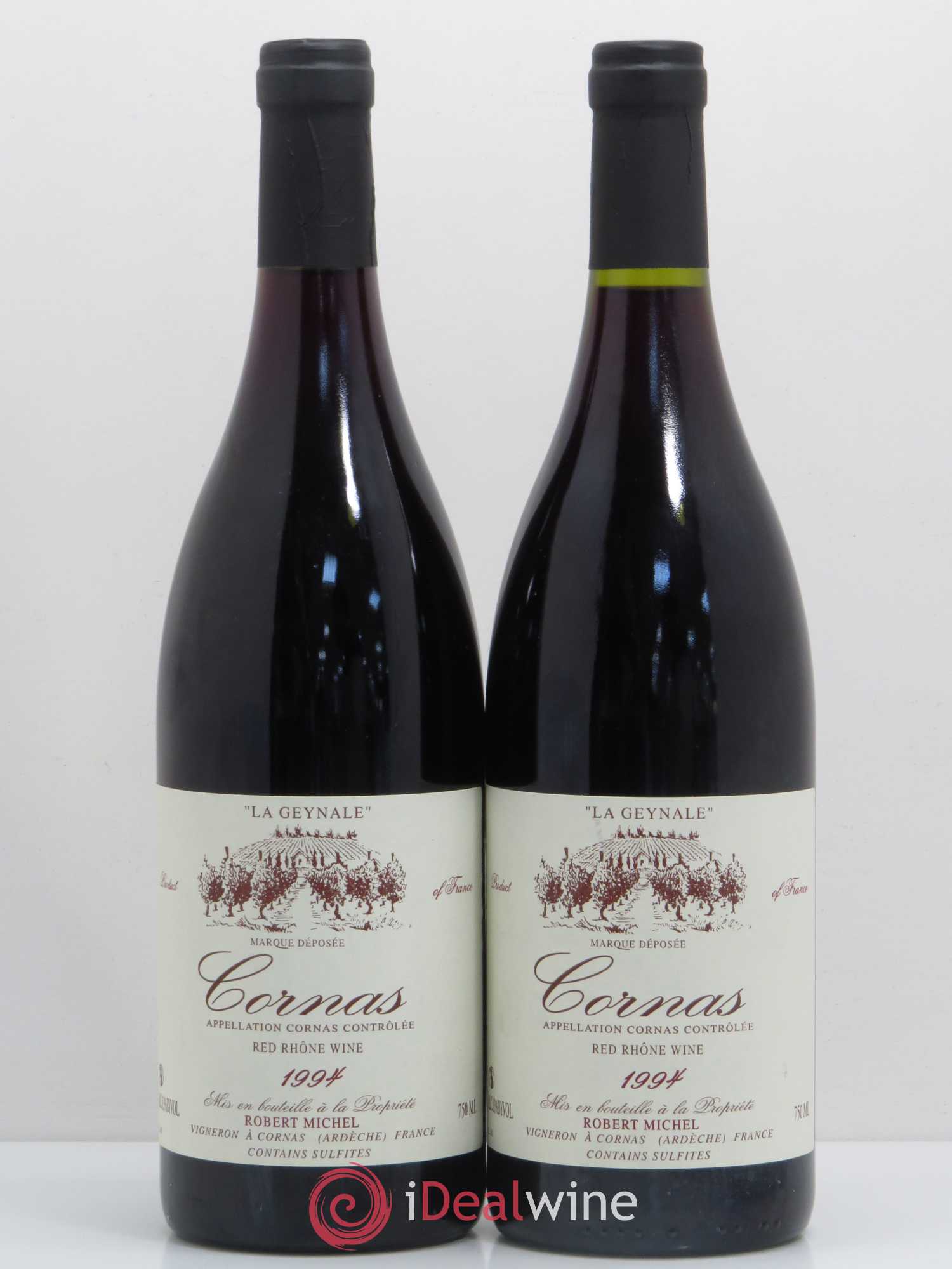 Cornas La Geynale Robert Michel 1994 - Lot de 2 bouteilles - 0