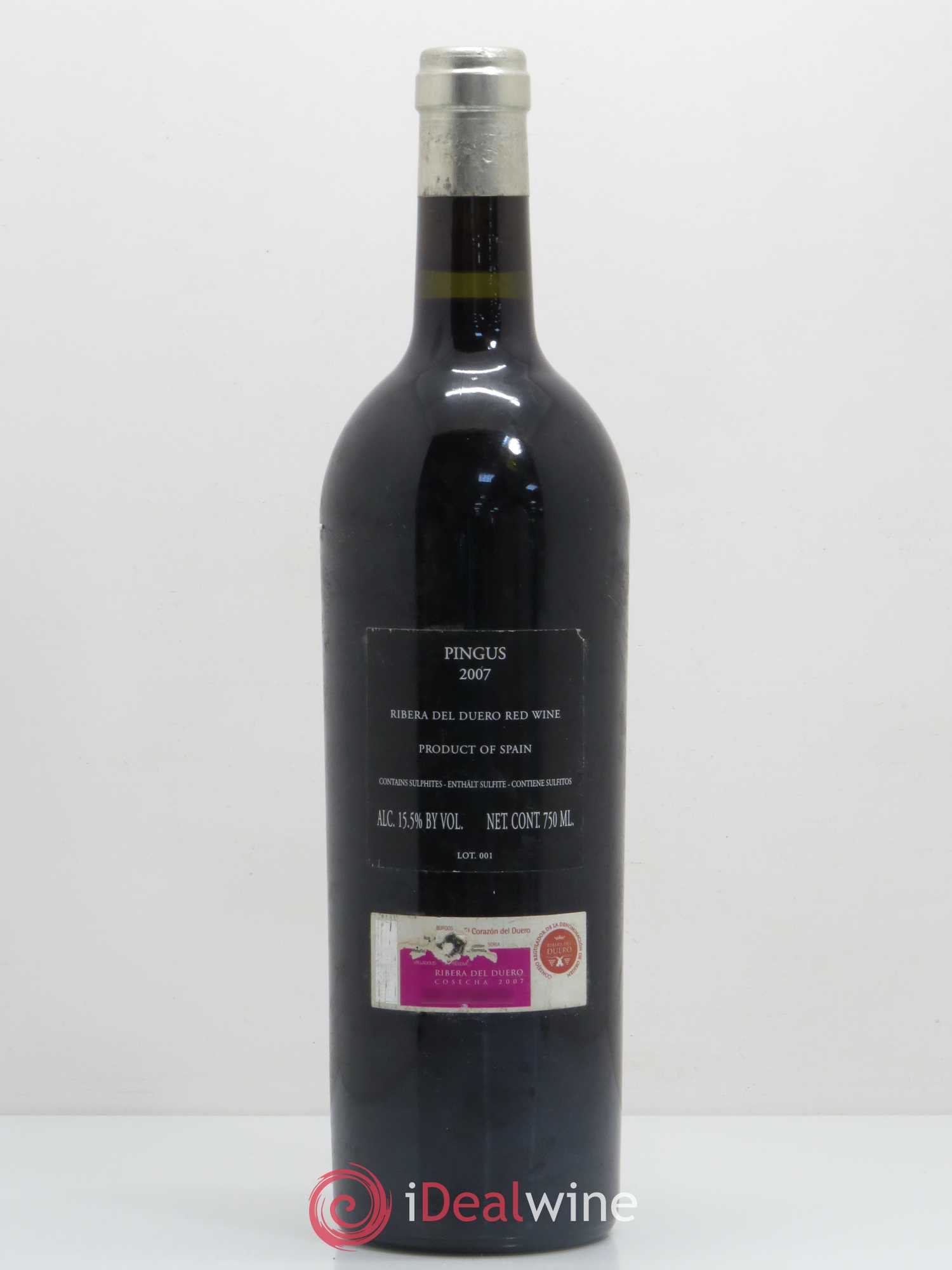 Ribera Del Duero Pingus Dominio de Pingus - Peter Sisseck 2007 - Lot of 1 bottle - 1