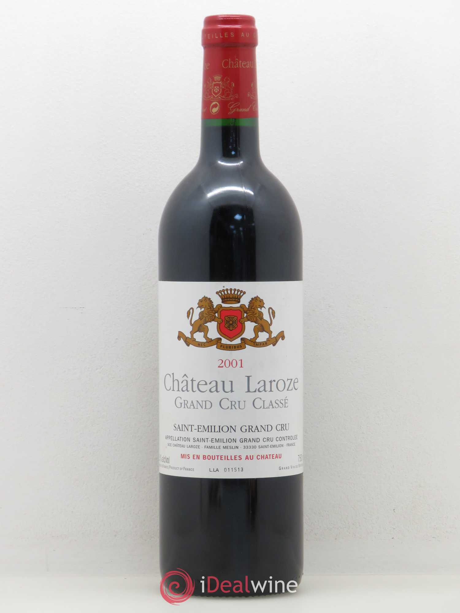Château Laroze Grand Cru Classé 2001 - Lot de 1 bouteille - 0