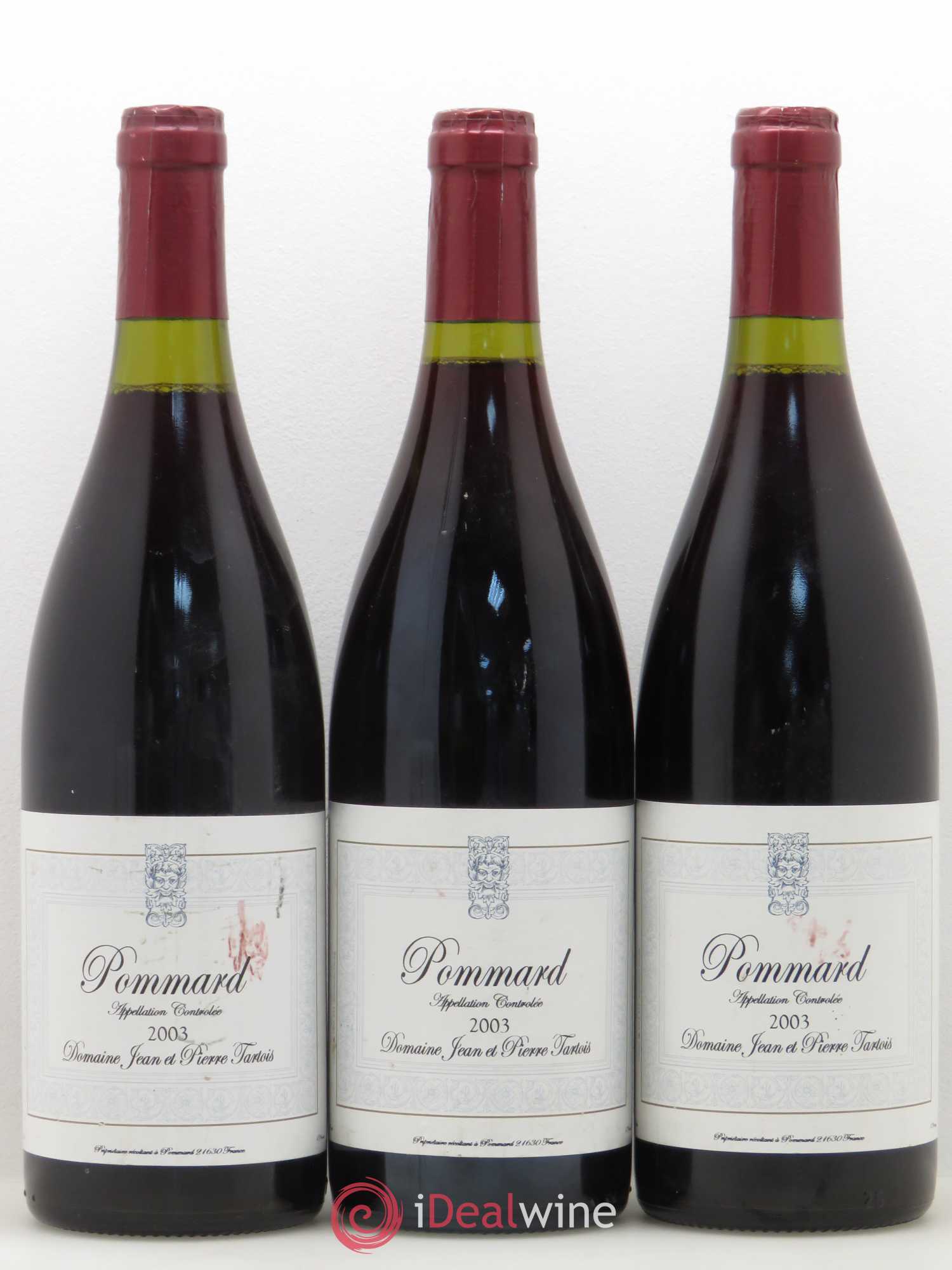 Pommard J. et P. Tartois 2003 - Posten von 3 Flaschen - 0