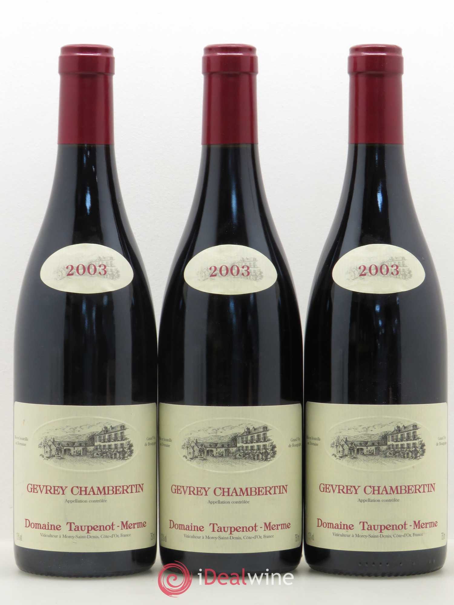 Gevrey-Chambertin Domaine Taupenot-Merme 2003 - Lot de 3 bouteilles - 0