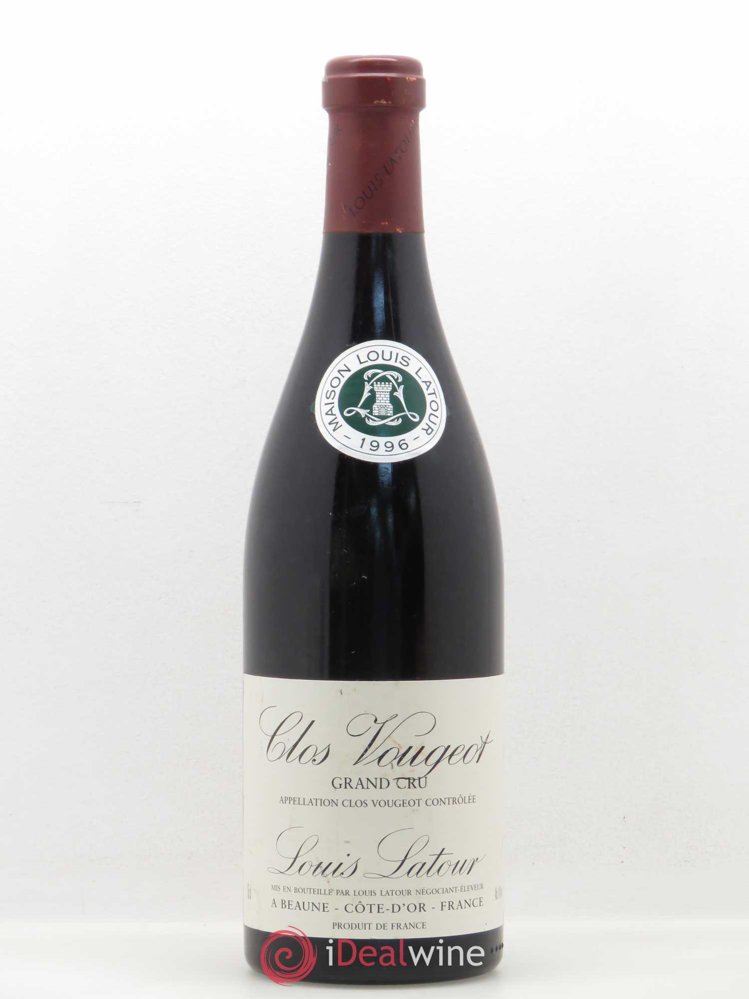 Clos de Vougeot Grand Cru Louis Latour 1996 - Lot de 1 bouteille - 0
