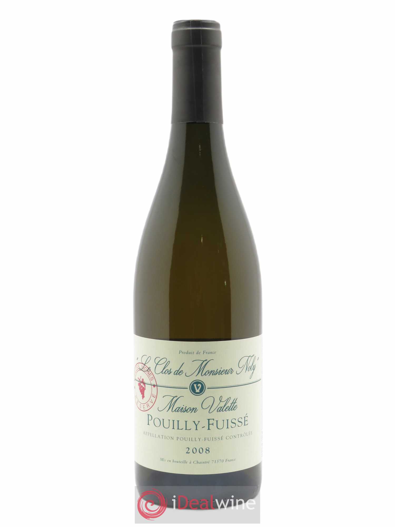 Pouilly-Fuissé Clos de Monsieur Noly Vieilles Vignes Valette (Domaine) 2008 - Lot de 1 bouteille - 0