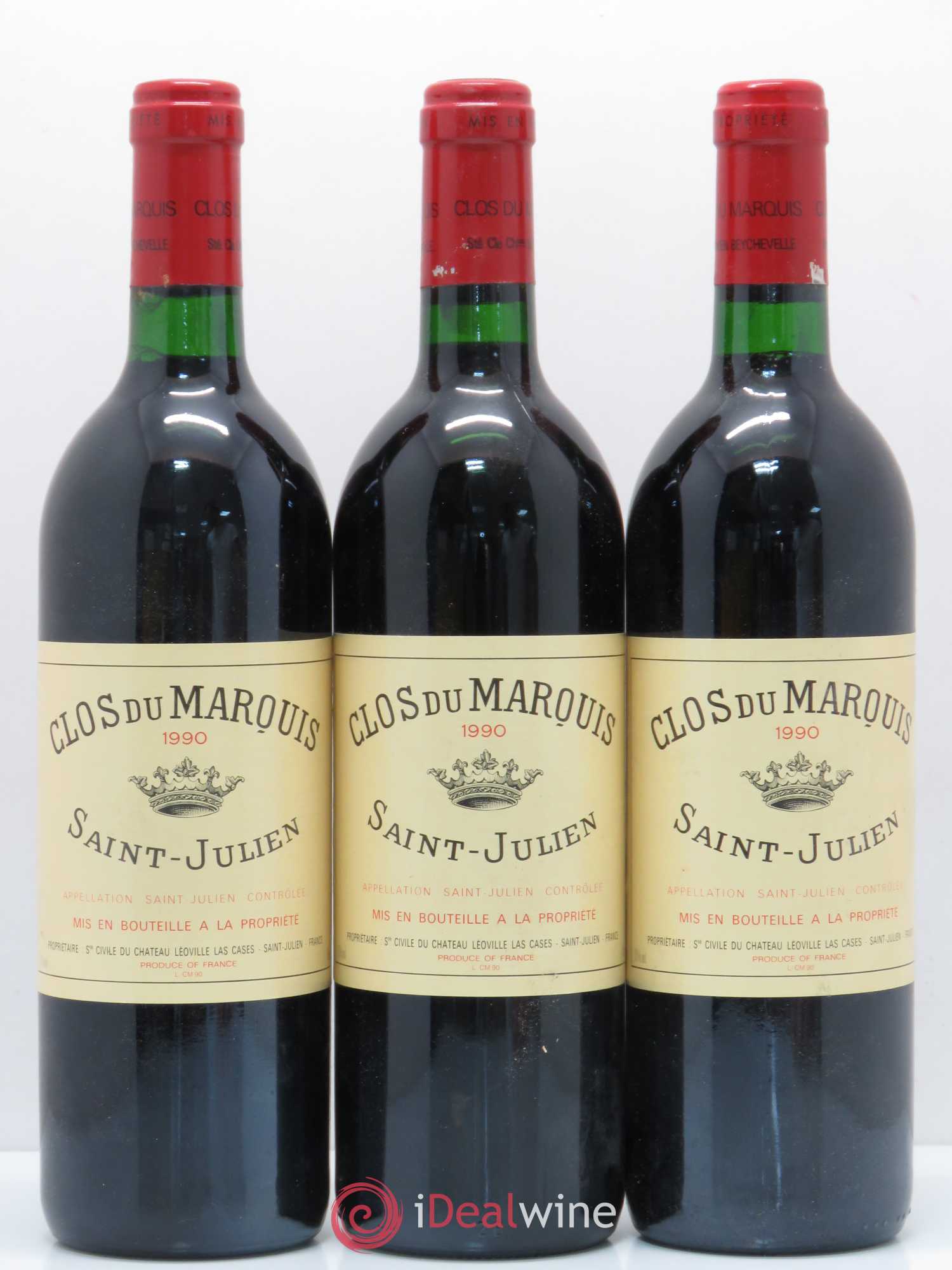 Clos du Marquis 1990 - Lot de 3 bouteilles - 0