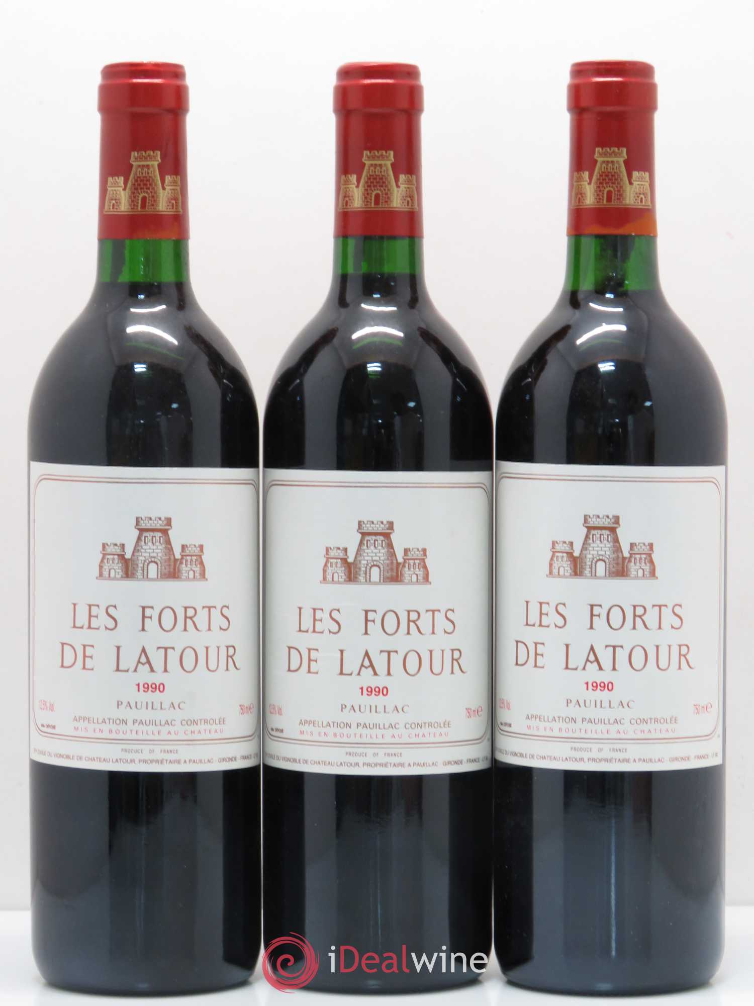 Les Forts de Latour Second Vin 1990 - Lot de 3 bouteilles - 0