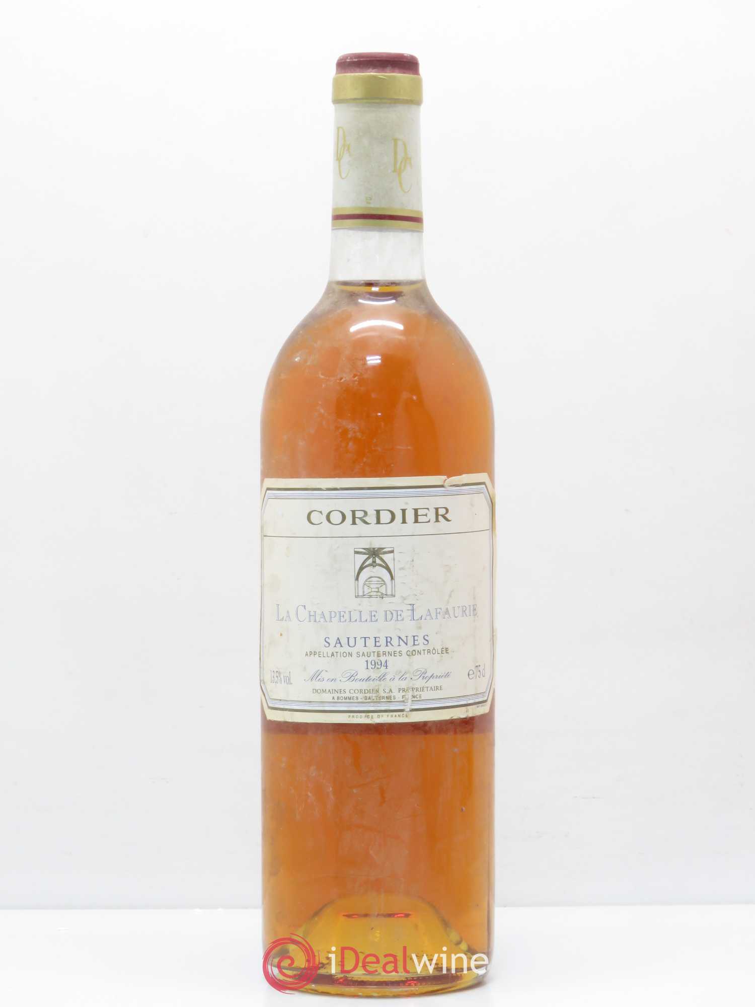 Sauternes La Chapelle de la Lafaurie (sans prix de réserve) 1994 - Posten von 1 Flasche - 0