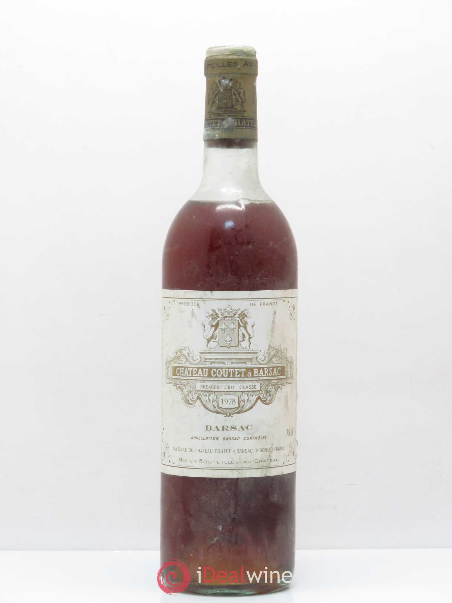 Château Coutet 1er Grand Cru Classé 1978 - Lotto di 1 bottiglia - 0