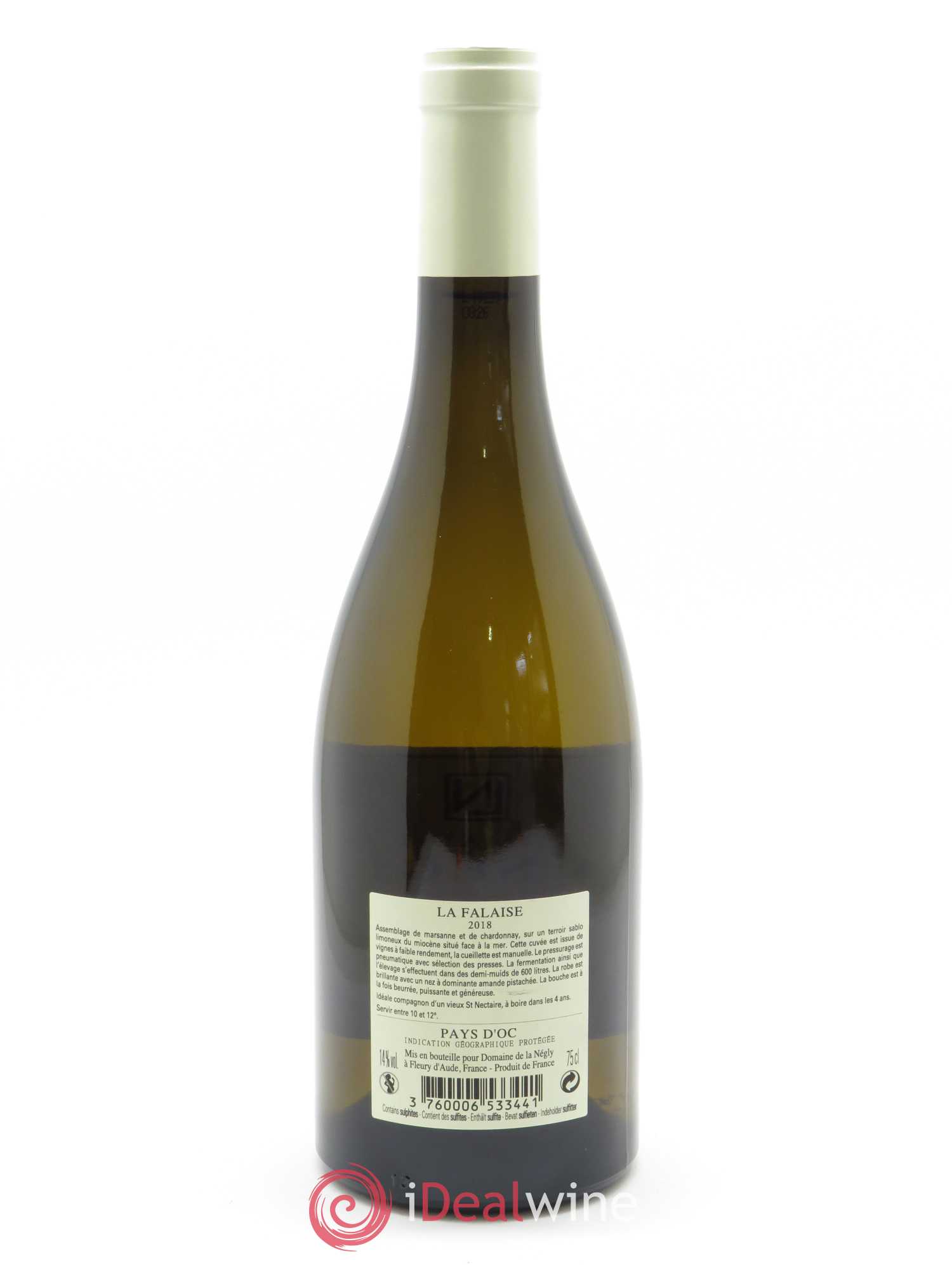 La Clape Château de La Négly La Falaise Jean Paux-Rosset 2018 - Lot de 1 bouteille - 1