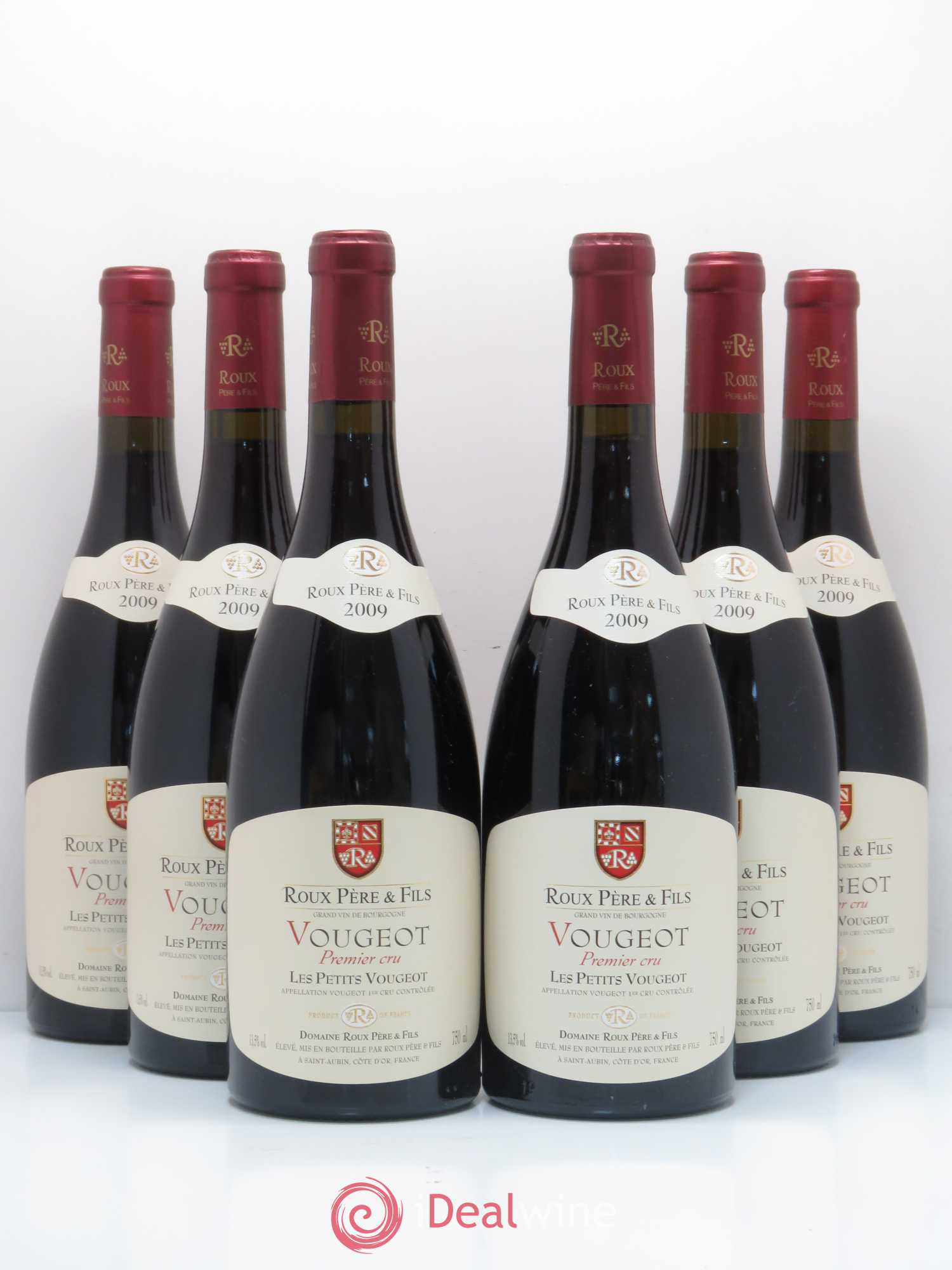 Vougeot 1er Cru Les Petits Vougeot Domaine Roux 2009 - Lot de 6 bouteilles - 0