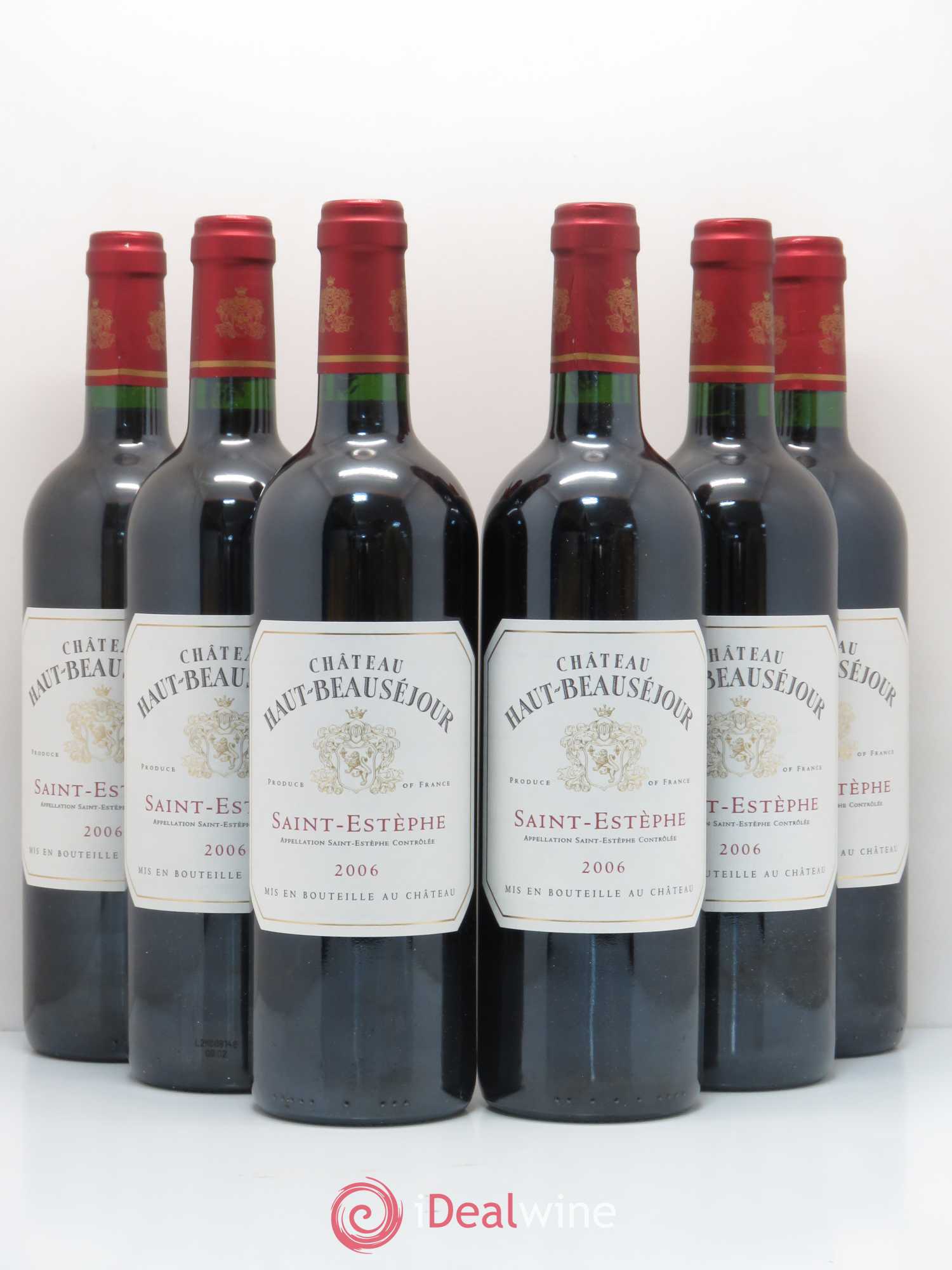 Château Haut Beauséjour Cru Bourgeois 2006 - Lot de 6 bouteilles - 0