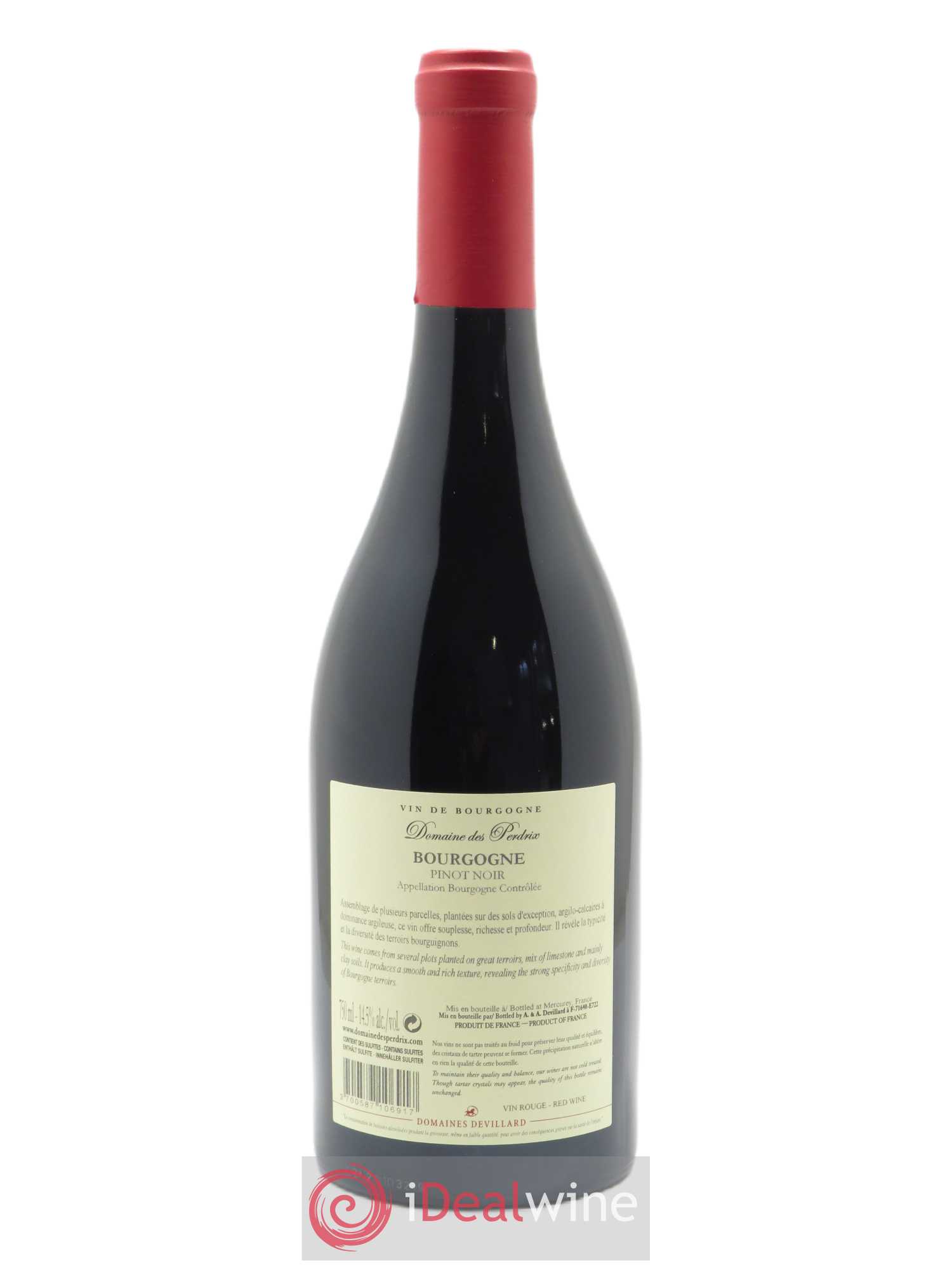 Bourgogne Pinot Noir Perdrix (Domaine des) 2019 - Lot de 1 bouteille - 1