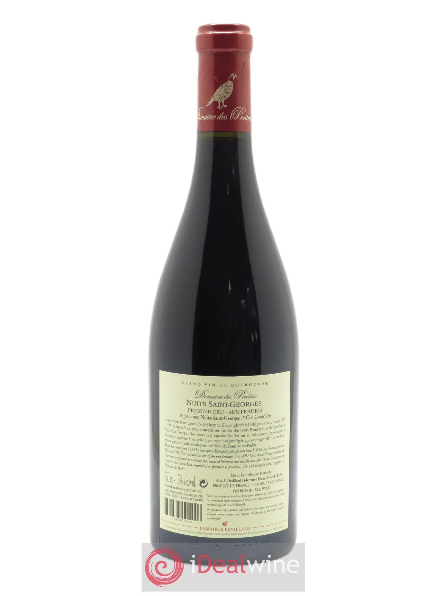 Nuits-Saint-Georges 1er Cru Aux Perdrix Perdrix (Domaine des) 2017 - Lot de 1 bouteille - 1