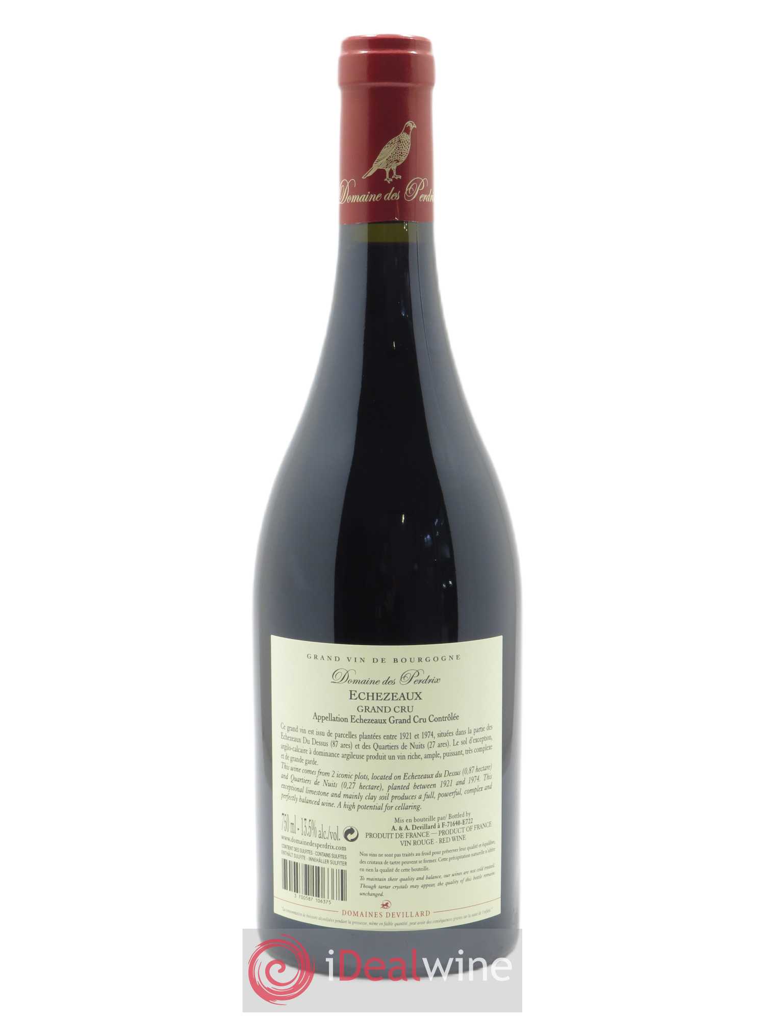 Echezeaux Grand Cru Perdrix (Domaine des) 2018 - Lot de 1 bouteille - 1