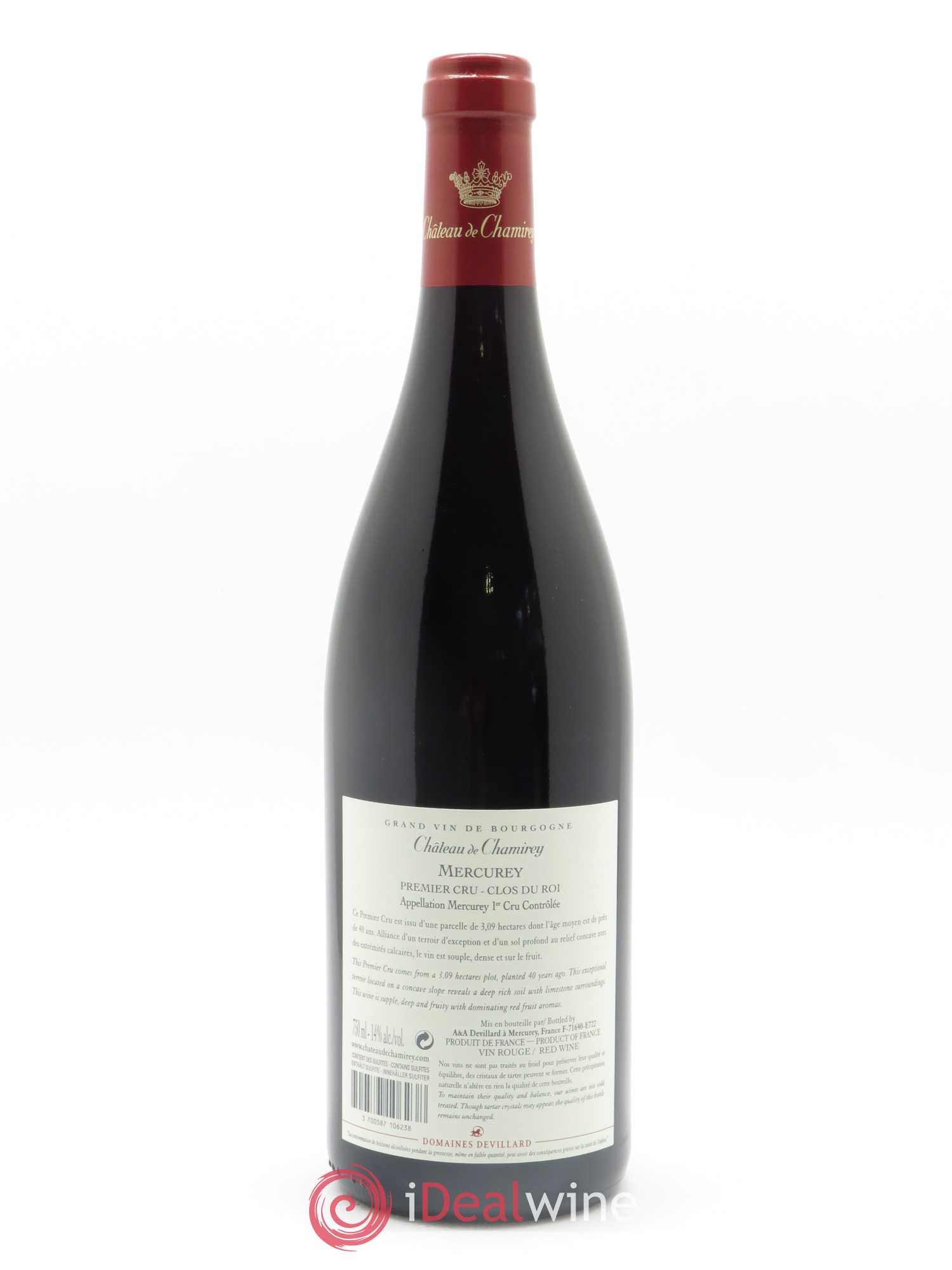Mercurey 1er Cru Clos du Roi Château de Chamirey 2018 - Lot de 1 bouteille - 1