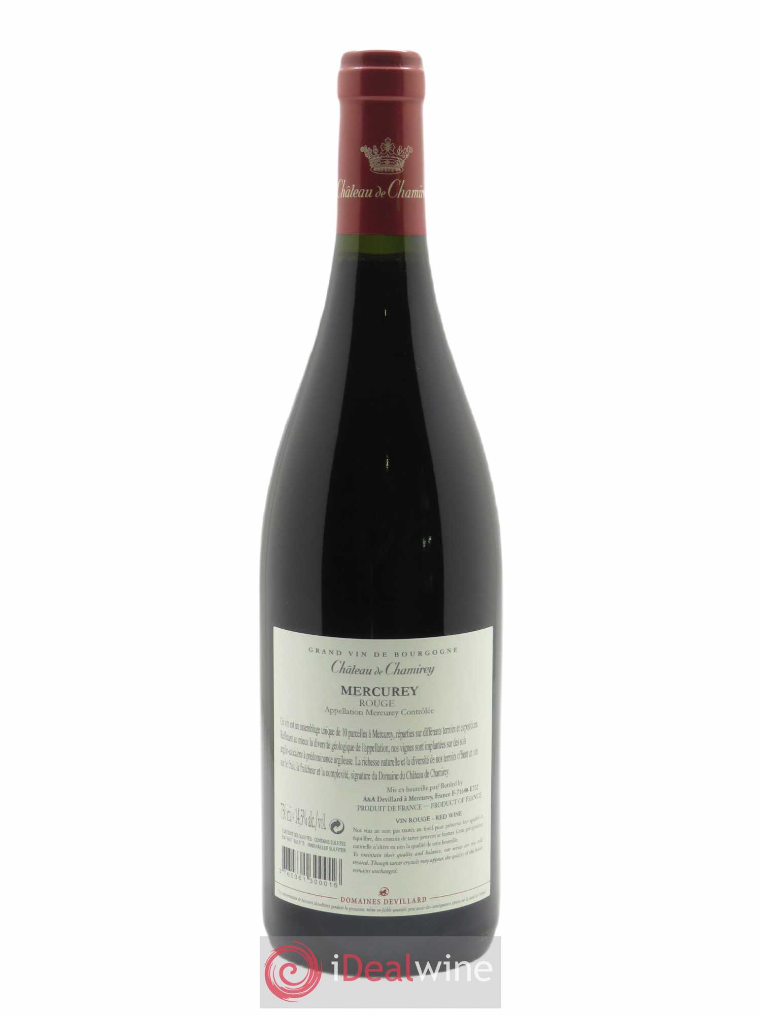 Mercurey Château de Chamirey 2020 - Lot de 1 bouteille - 1