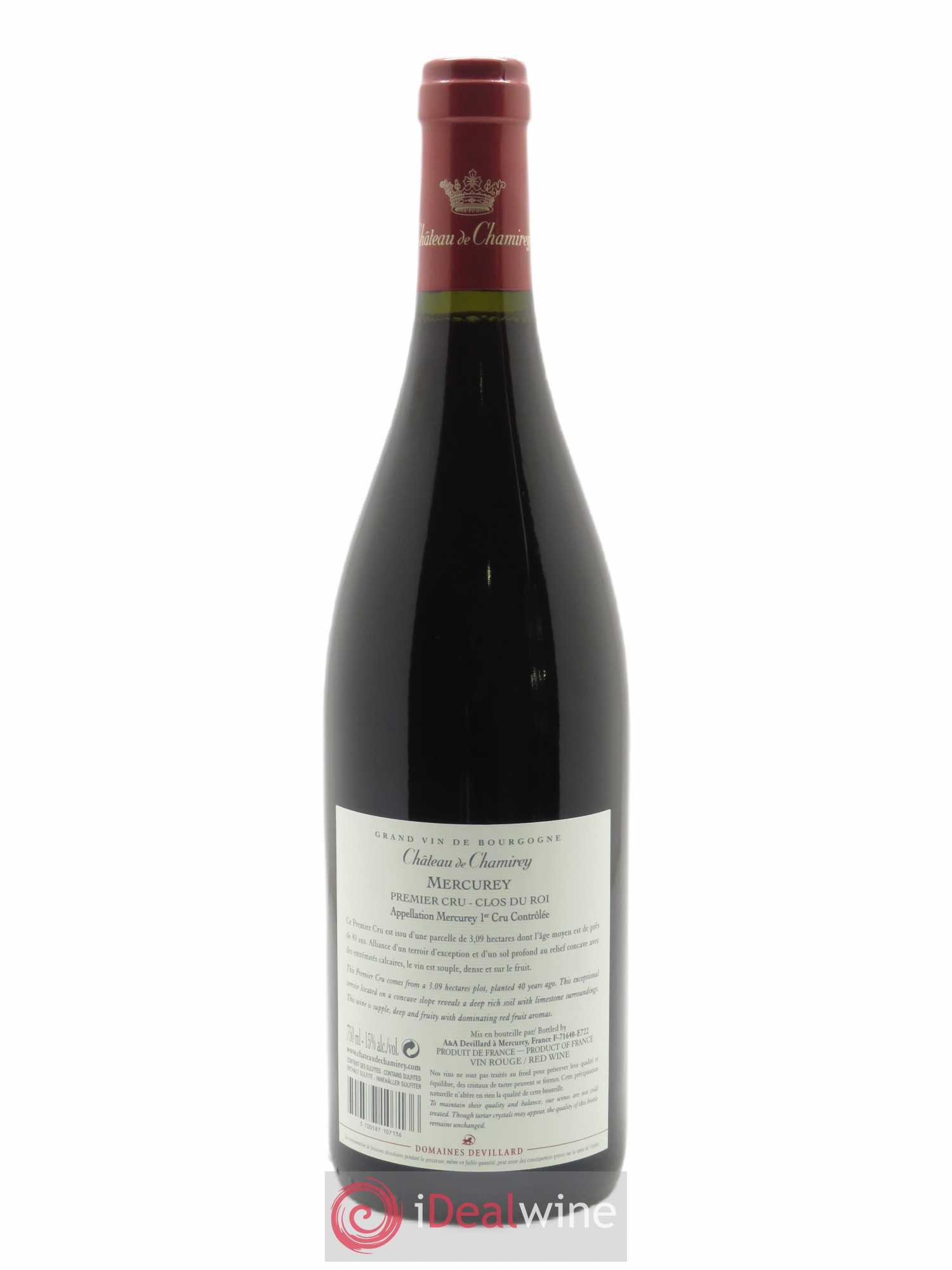 Mercurey 1er Cru Clos du Roi Château de Chamirey 2019 - Lot of 1 bottle - 1