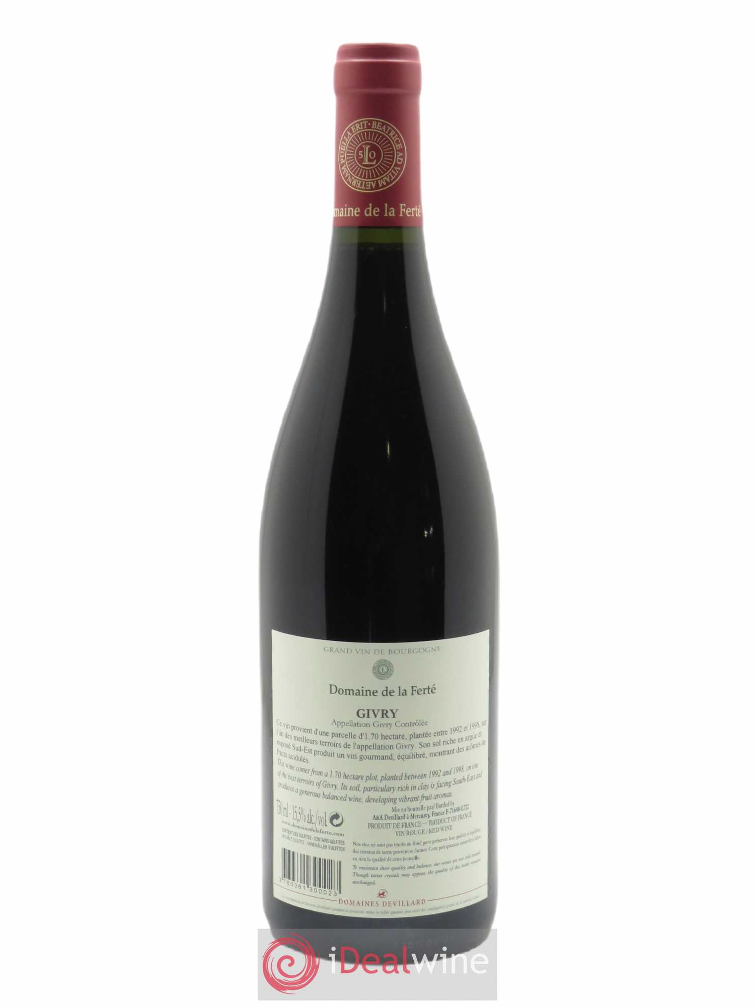 Givry Domaine de la Ferté 2020 - Lot de 1 bouteille - 1