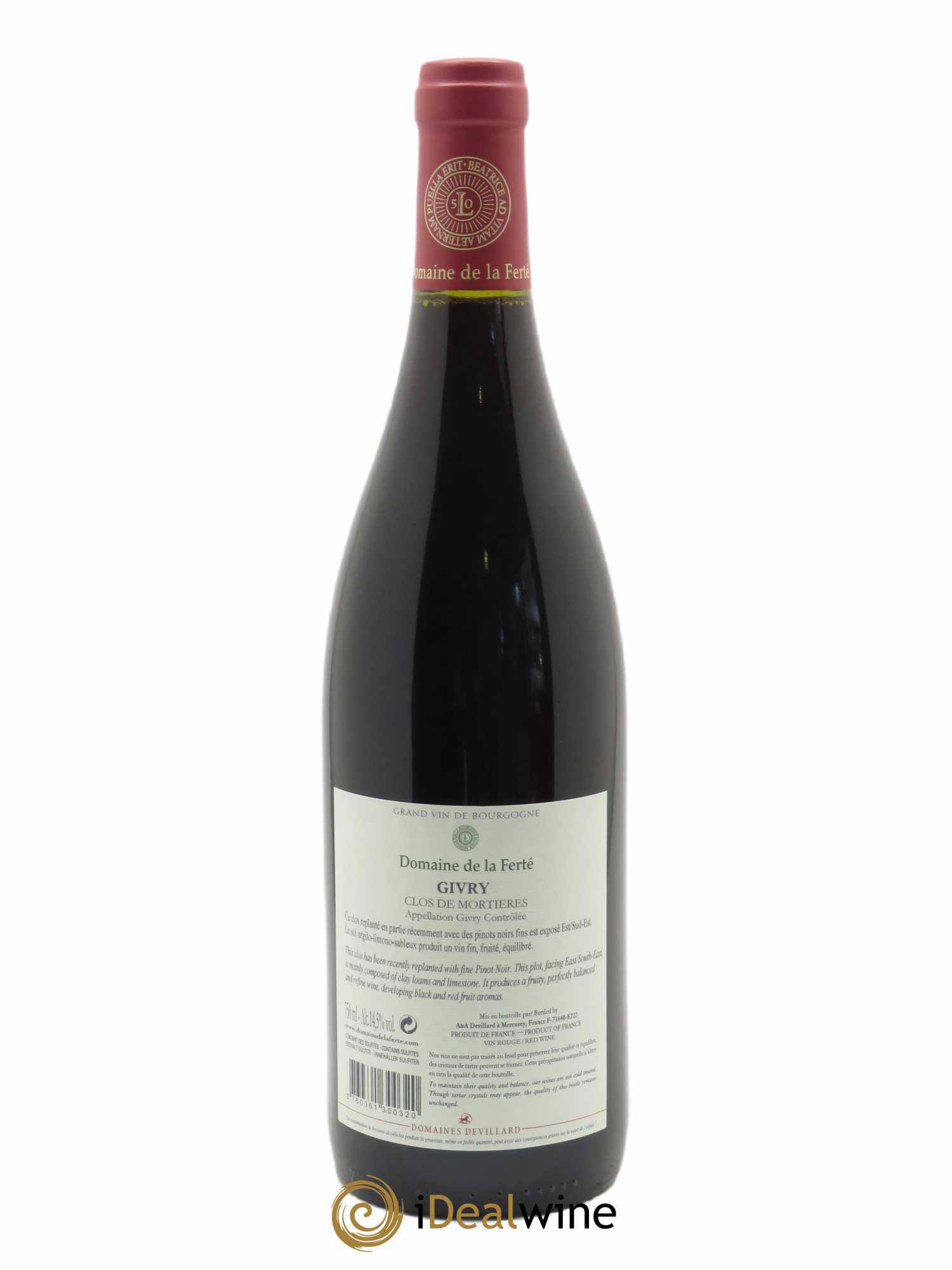 Givry Clos de Mortières Domaine de la Ferté 2020 - Lot of 1 bottle - 1