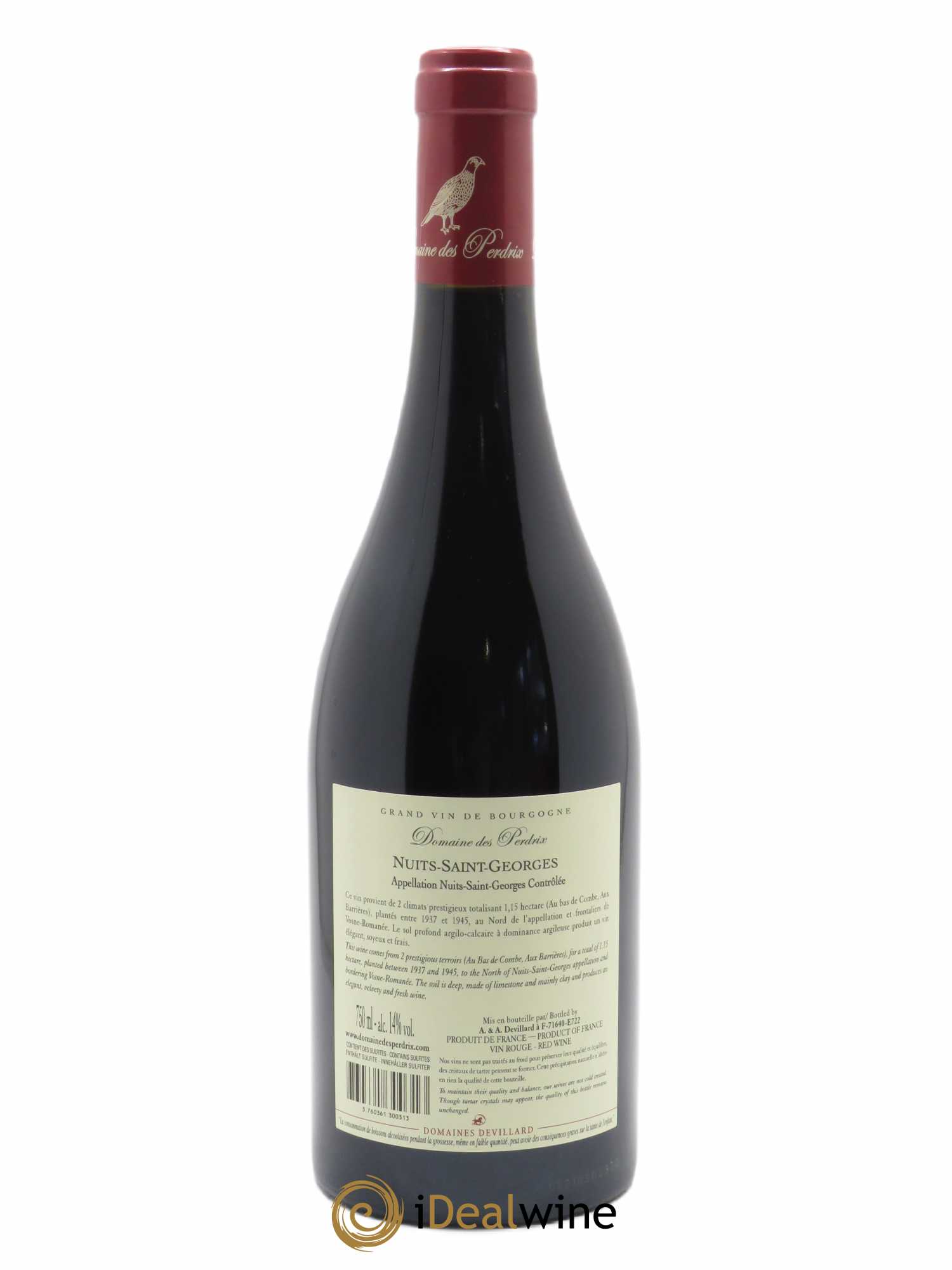 Nuits-Saint-Georges Perdrix (Domaine des) 2020 - Lot of 1 bottle - 1