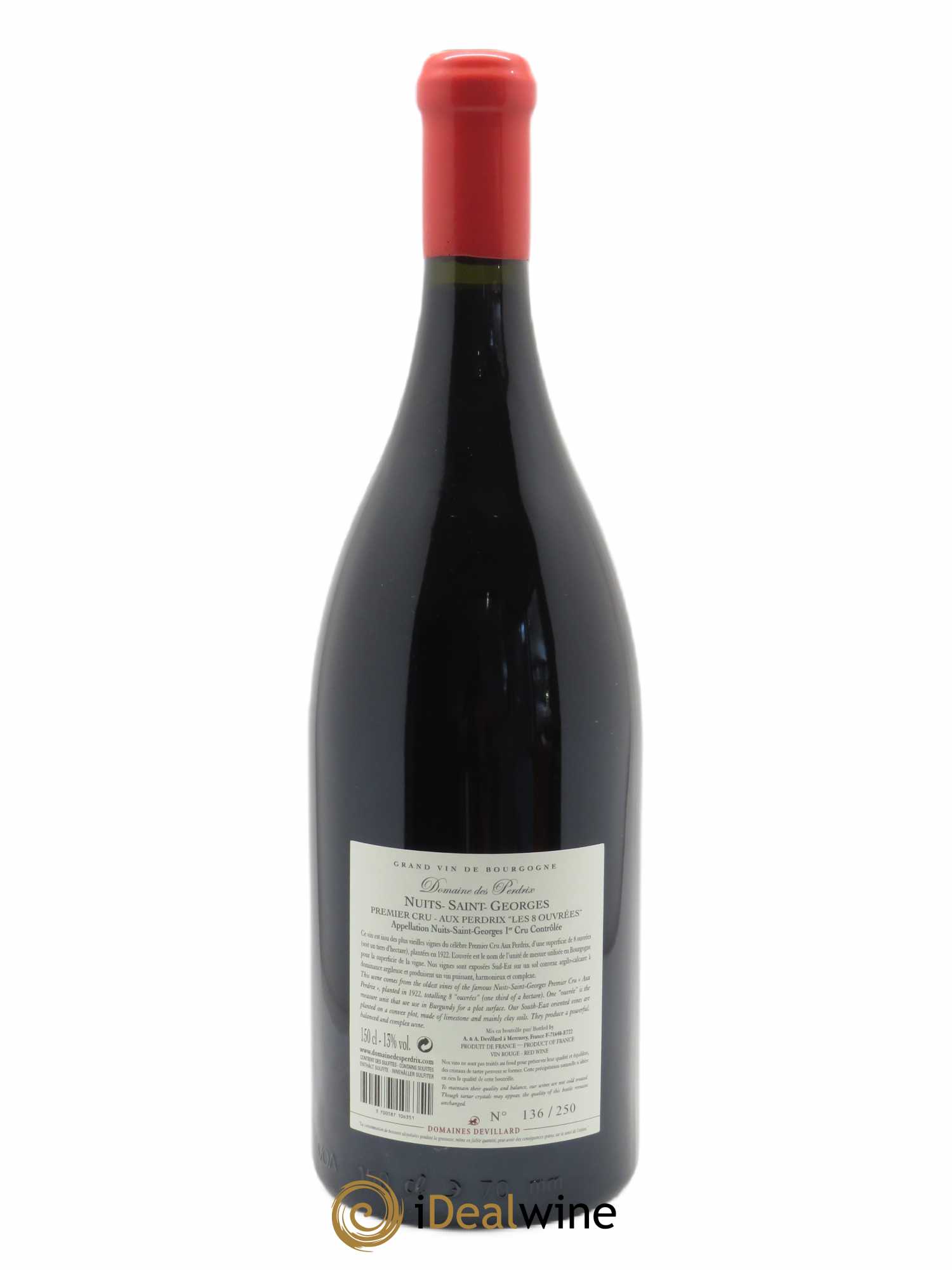 Nuits-Saint-Georges 1er Cru Aux Perdrix Les 8 Ouvrées Perdrix (Domaine des) 2018 - Lot de 1 magnum - 1