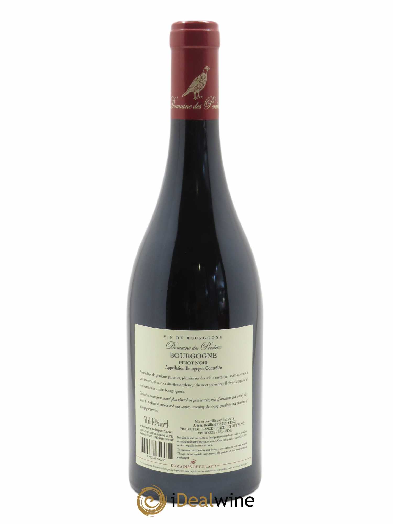 Bourgogne Pinot Noir Perdrix (Domaine des) 2020 - Lot of 1 bottle - 1