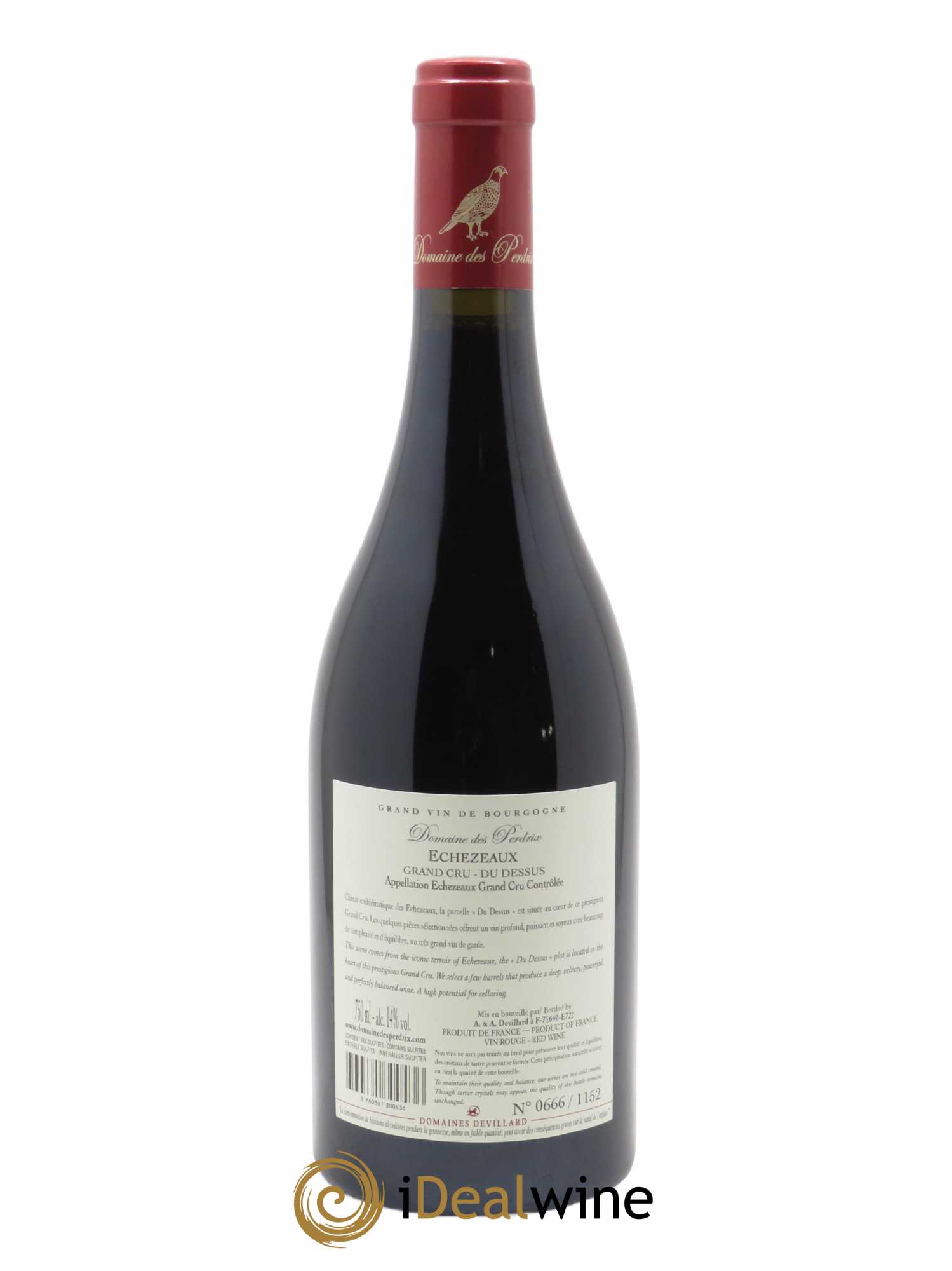 Echezeaux Grand Cru Du dessus Perdrix (Domaine des) 2020 - Lot de 1 bouteille - 1