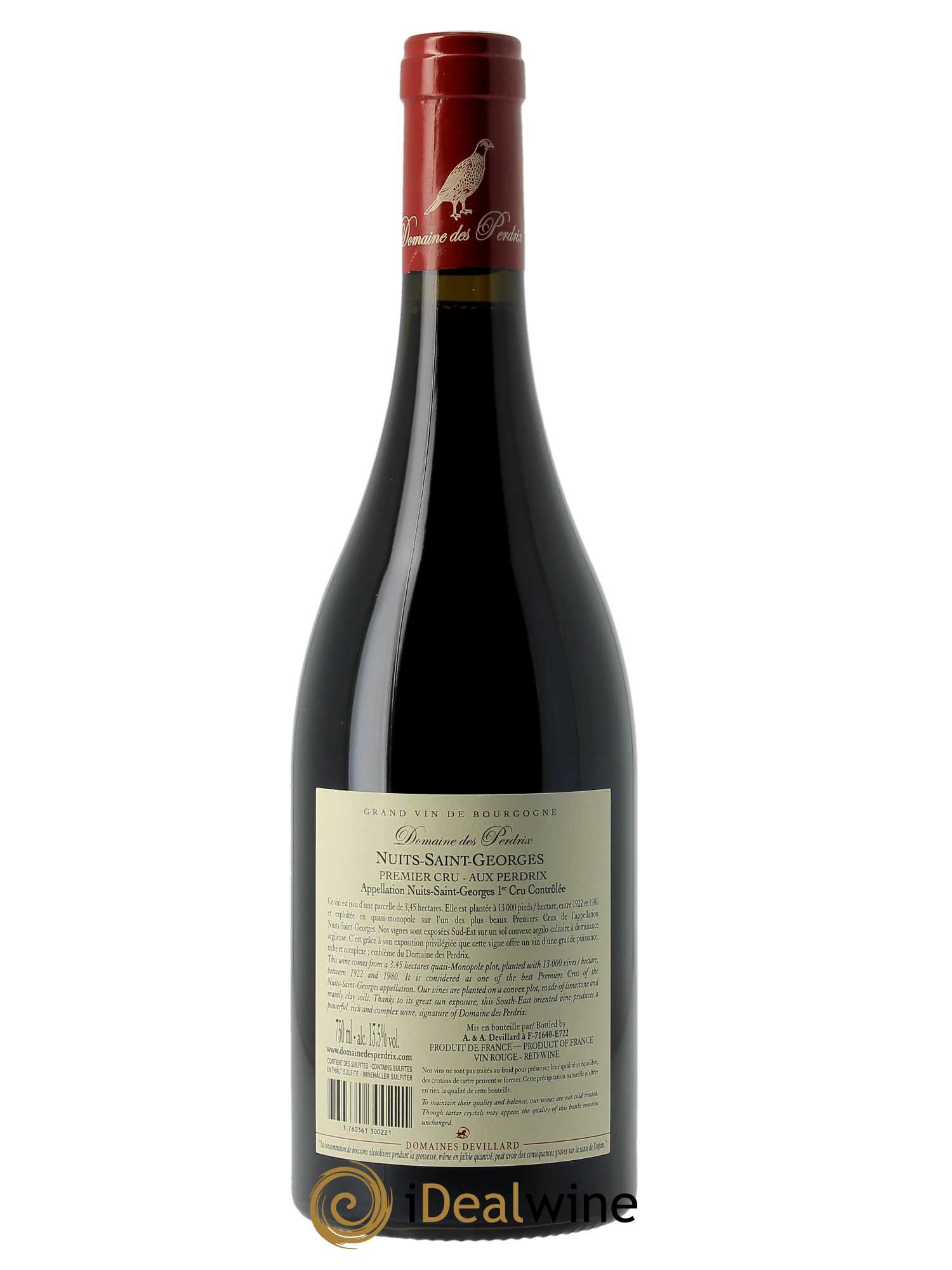 Nuits-Saint-Georges 1er Cru Aux Perdrix Perdrix (Domaine des) 2020 - Lot de 1 bouteille - 1