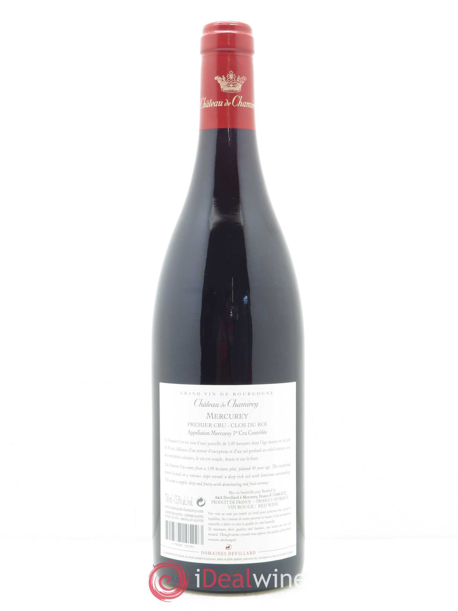 Mercurey 1er Cru Clos du Roi Château de Chamirey 2017 - Lot de 1 bouteille - 1