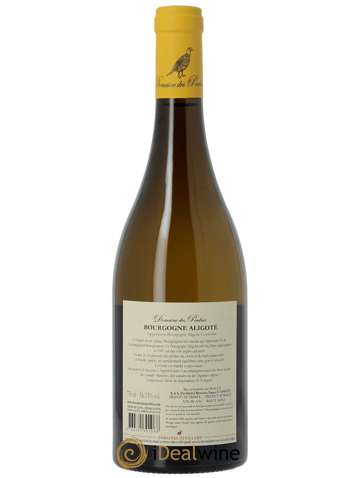 Bourgogne Aligoté Perdrix (Domaine des) 2021 - Lot de 1 bouteille - 1