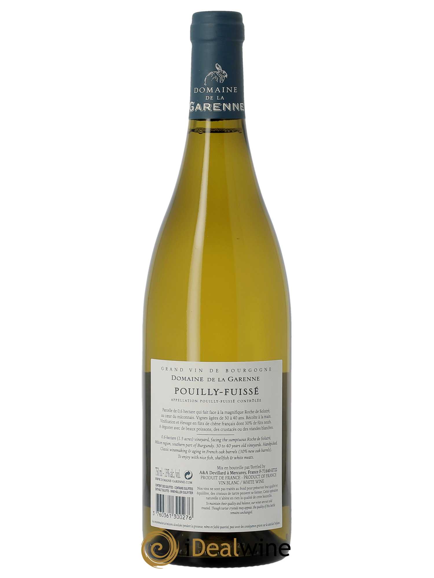 Pouilly-Fuissé La Garenne (Domaine de) 2020 - Posten von 1 Flasche - 1