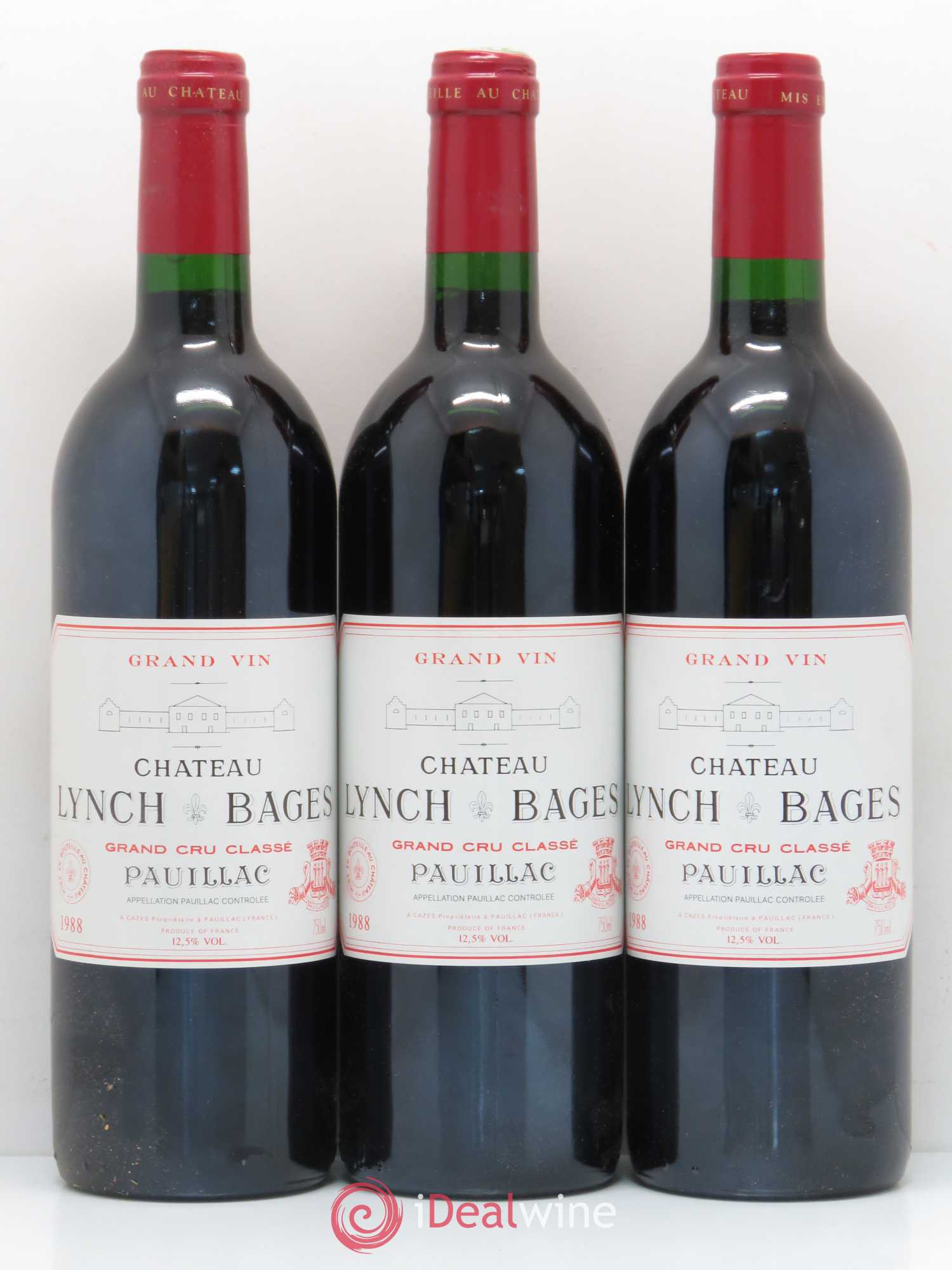 Château Lynch Bages 5ème Grand Cru Classé 1988 - Lot de 12 bouteilles - 1