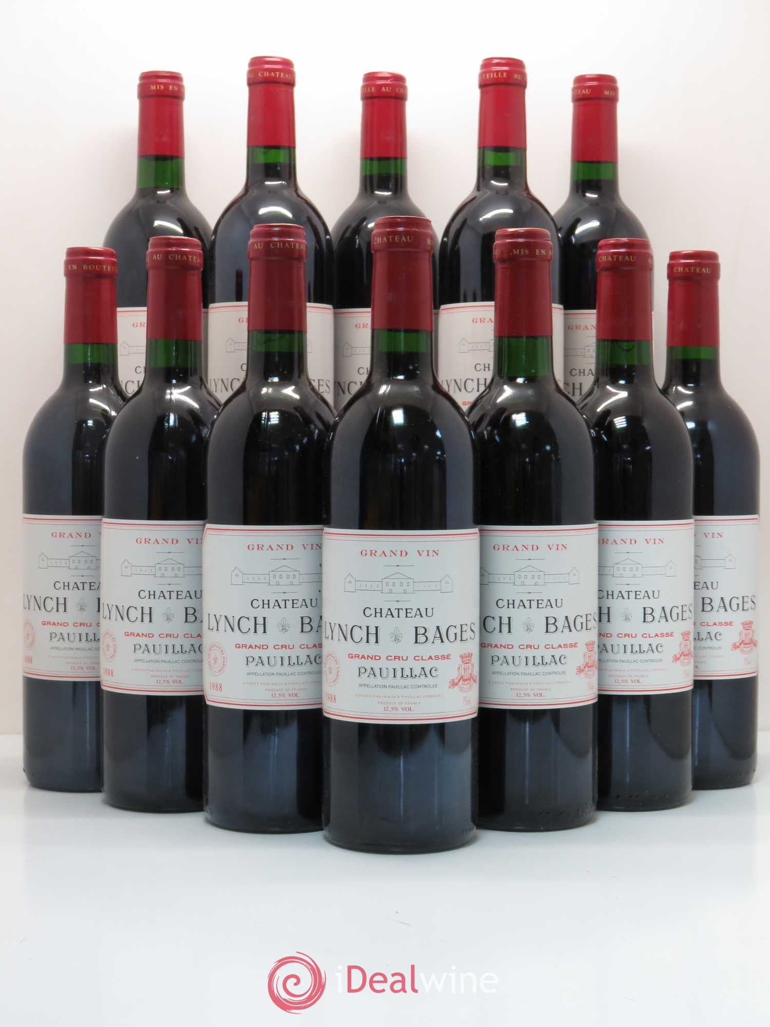 Château Lynch Bages 5ème Grand Cru Classé 1988 - Lot de 12 bouteilles - 0
