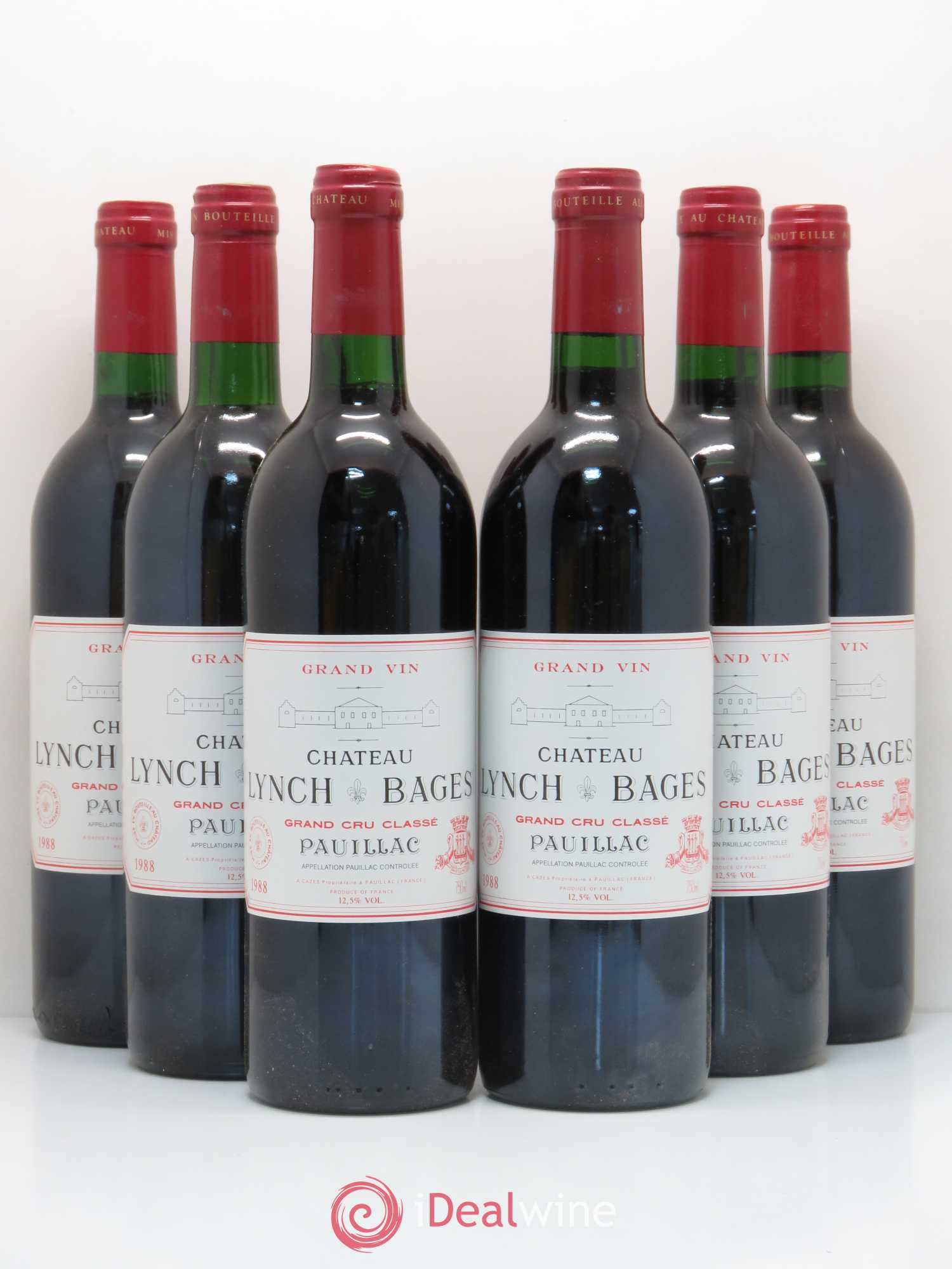 Château Lynch Bages 5ème Grand Cru Classé 1988 - Lot de 6 bouteilles - 0